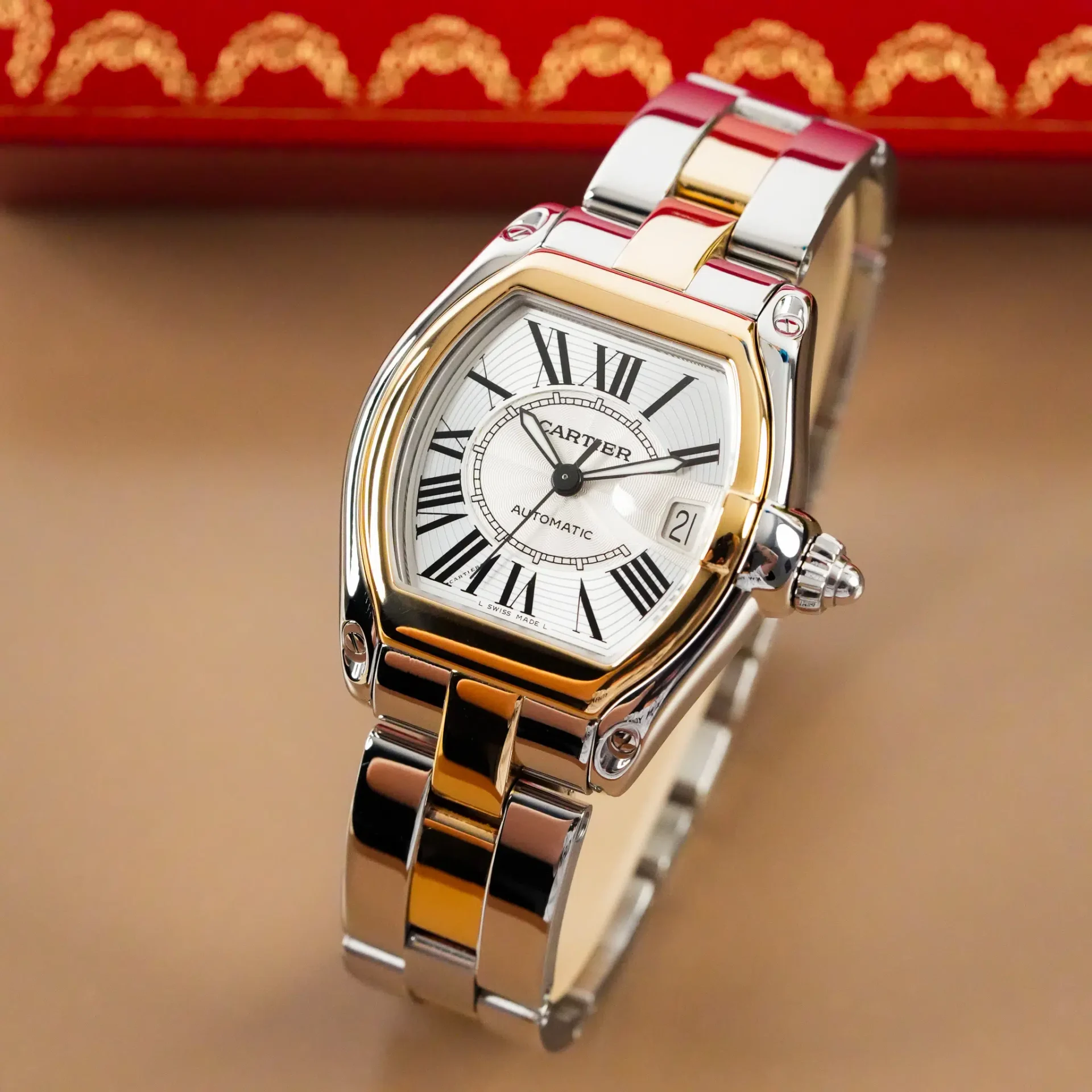 Cartier Roadster 18k Yellow Gold Two Tone 2510 - Görsel 3