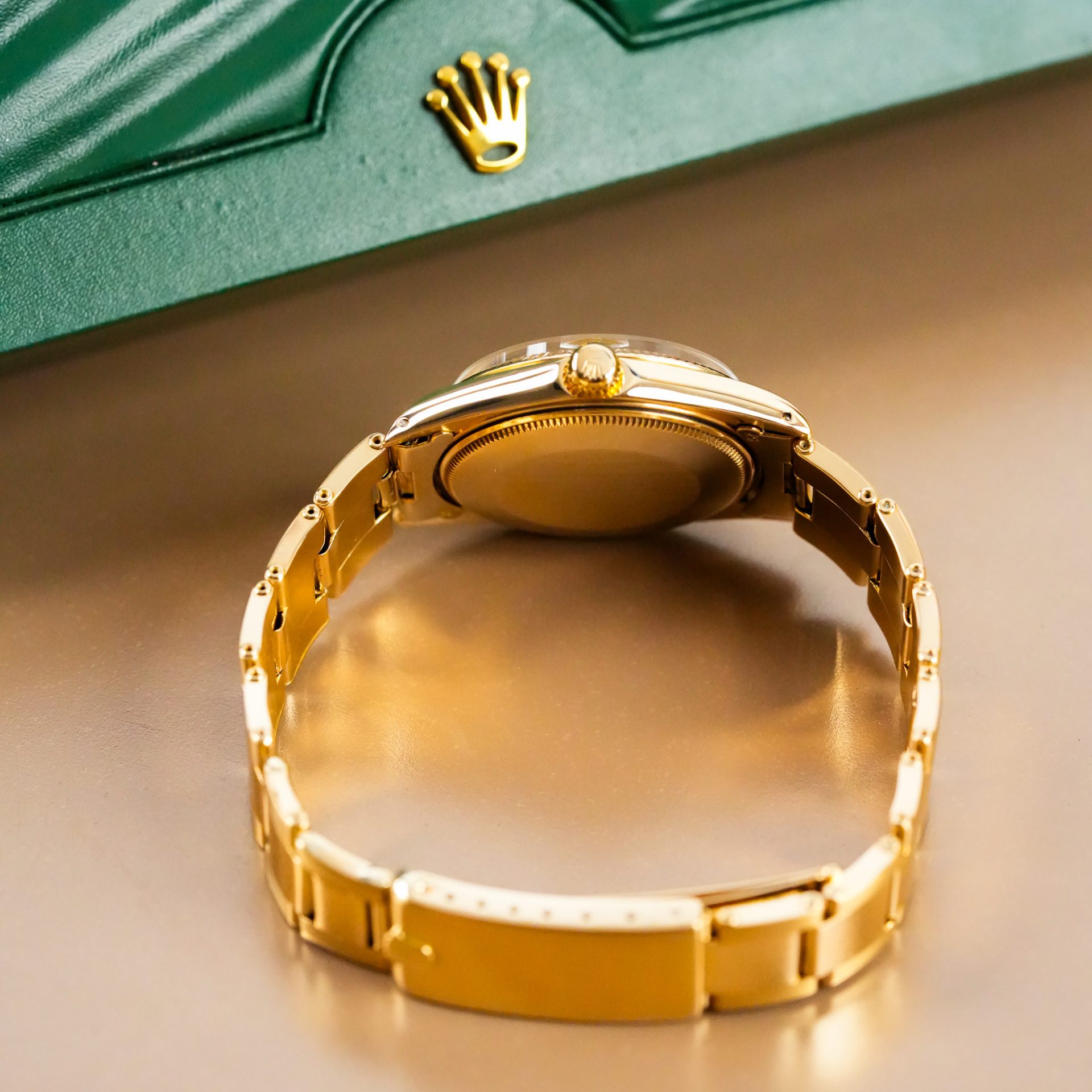 Rolex Oyster Perpetual Date 18k Yellow Gold Champagne Dial 1503 - Görsel 8