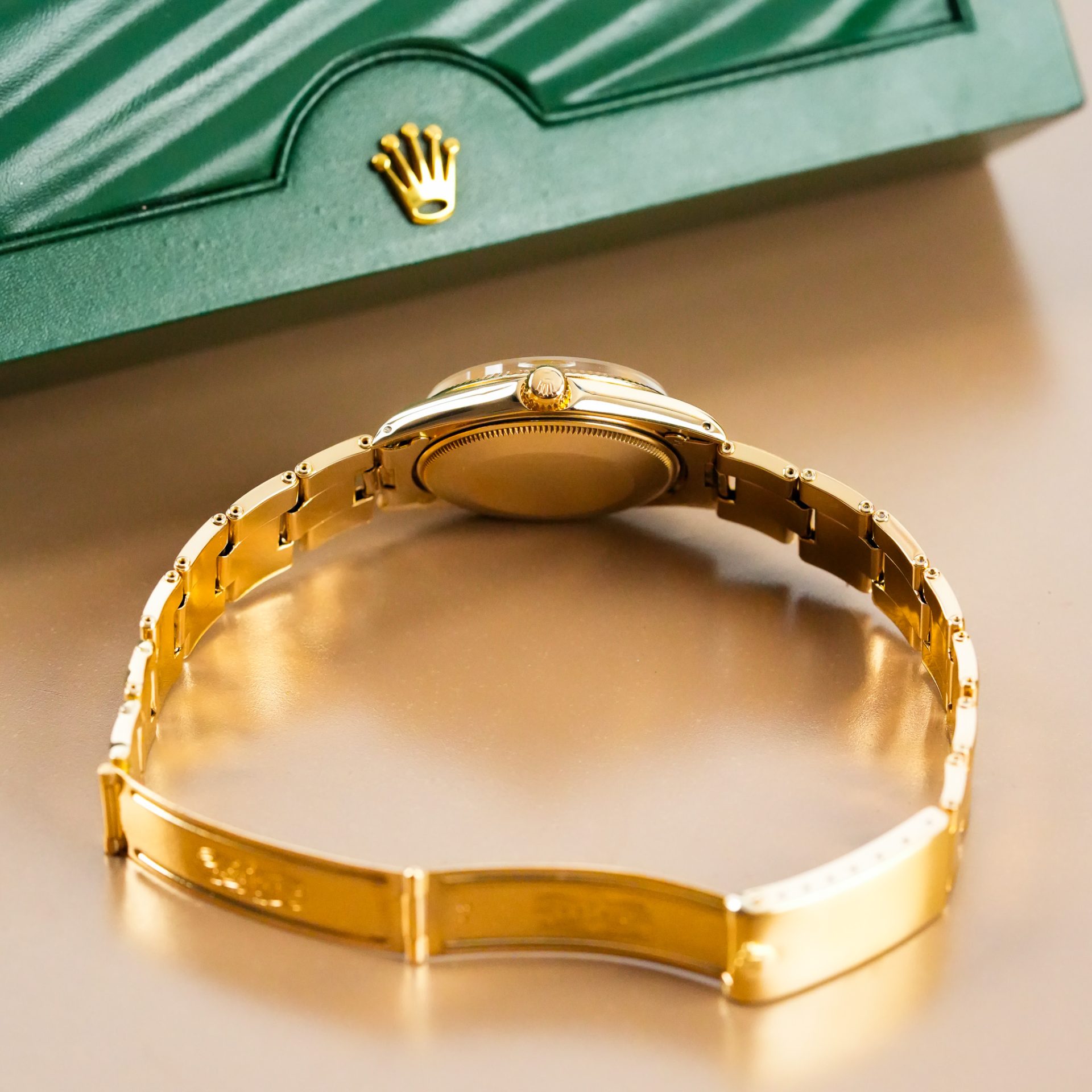 Rolex Oyster Perpetual Date 18k Yellow Gold Champagne Dial 1503 - Görsel 9