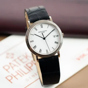 Patek Philippe Calatrava 18k White Gold Automatic Date 3802/200G-001