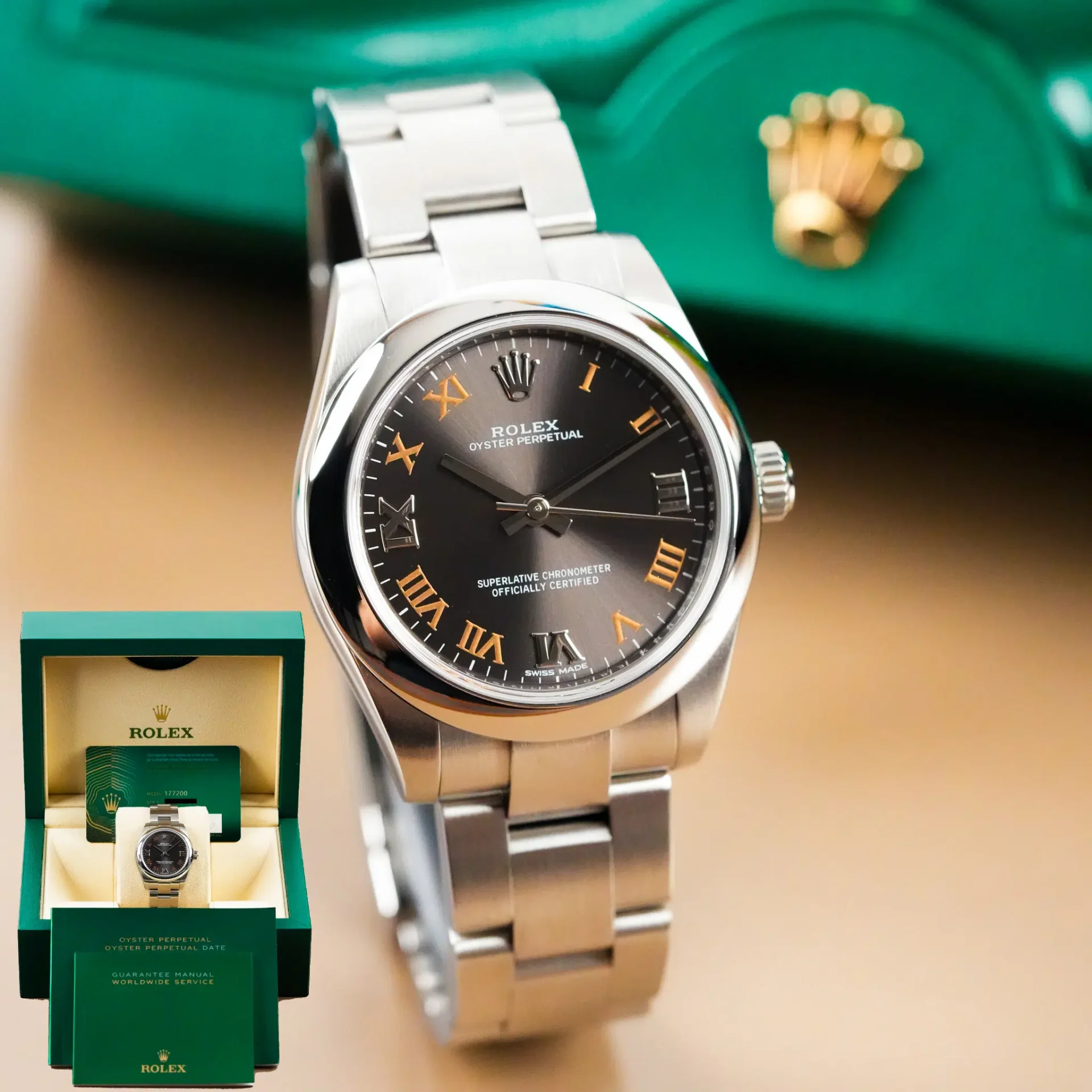 Rolex Oyster Perpetual Grey Dial 177200