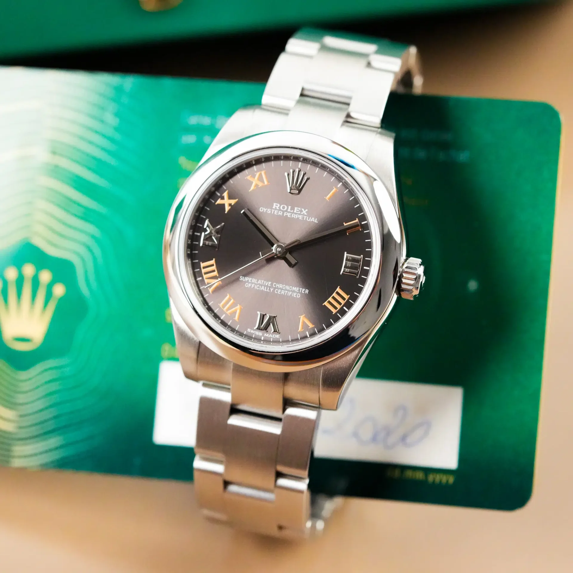 Rolex Oyster Perpetual Grey Dial 177200 - Görsel 2