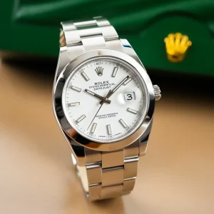 Rolex  Datejust White Dial Smooth Bezel  126300