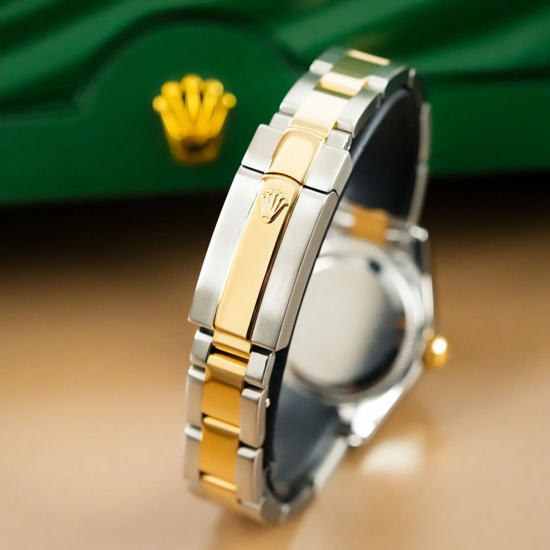 Rolex Lady Datejust 26 18k Gold Smooth Bezel Stick Dial 179163 - Görsel 4