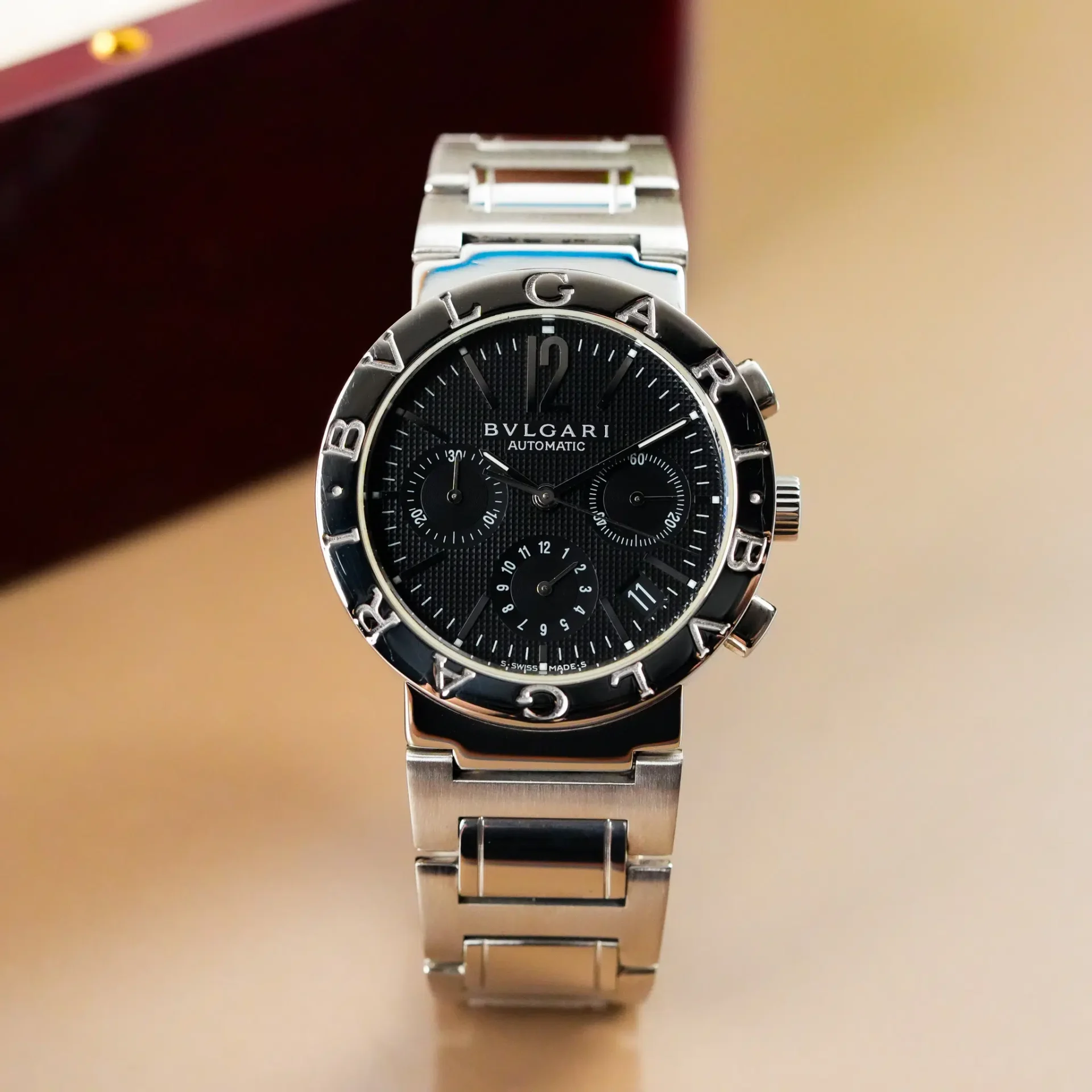 Bvlgari Bvlgari Chronograph Date BB 38 SS CH - Görsel 3