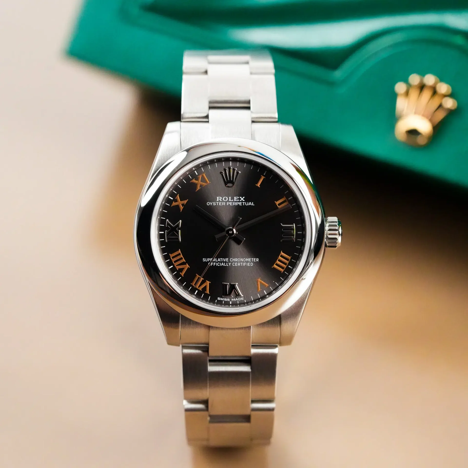 Rolex Oyster Perpetual Grey Dial 177200 - Görsel 3