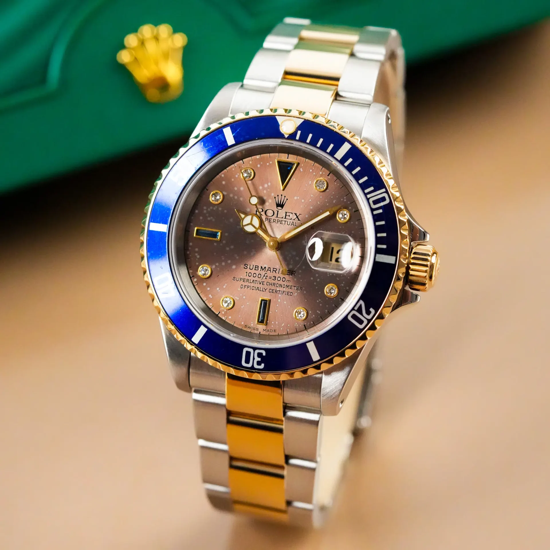 Rolex Submariner Date Patina Champagne Dial 16613 - Görsel 2