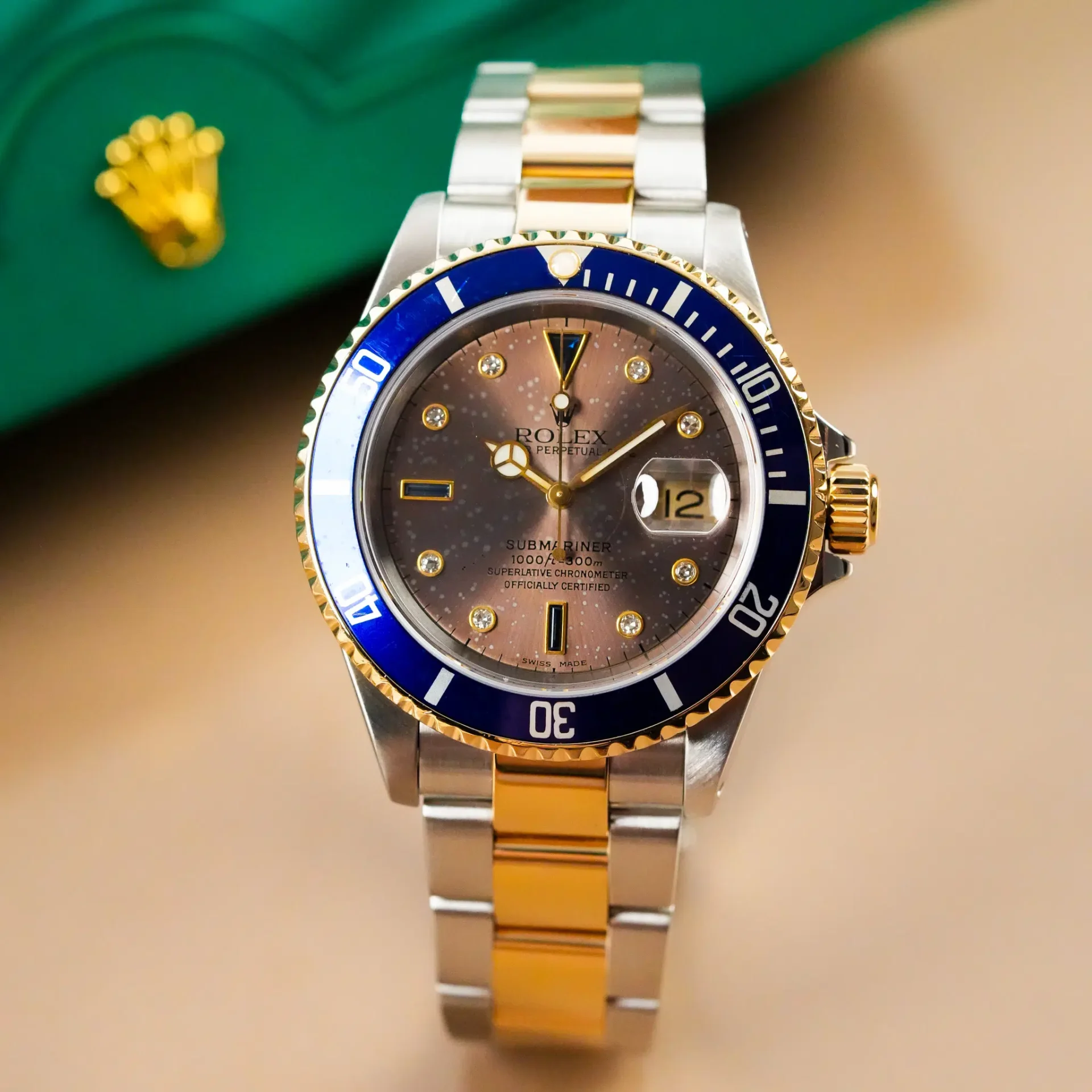 Rolex Submariner Date Patina Champagne Dial 16613 - Görsel 3