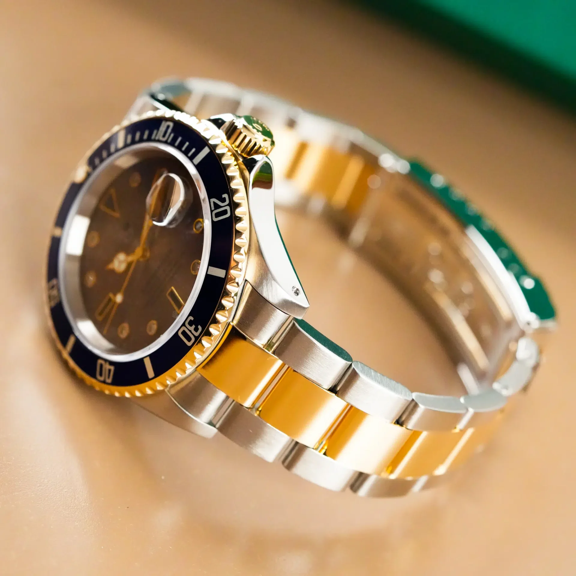 Rolex Submariner Date Patina Champagne Dial 16613 - Görsel 6