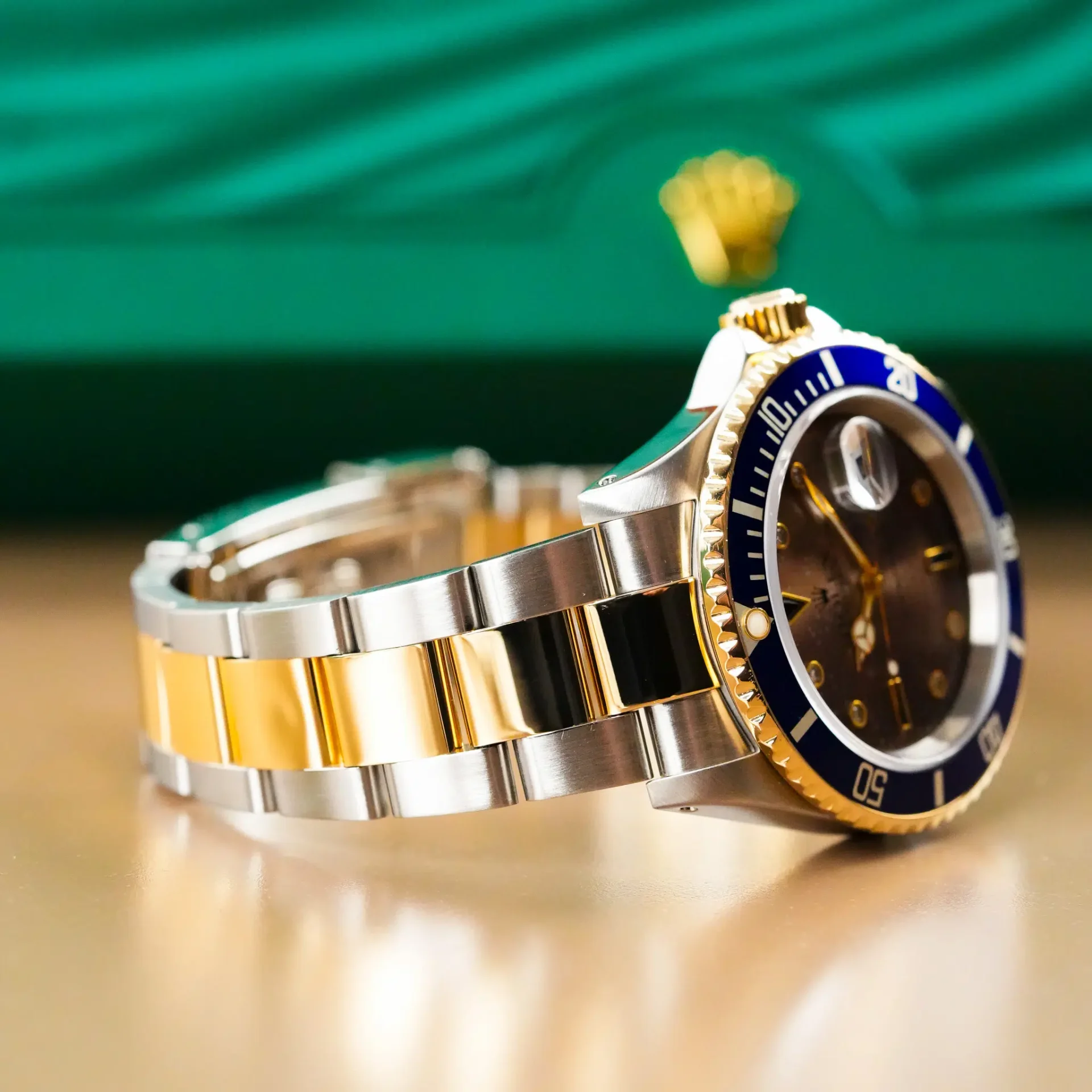 Rolex Submariner Date Patina Champagne Dial 16613 - Görsel 7