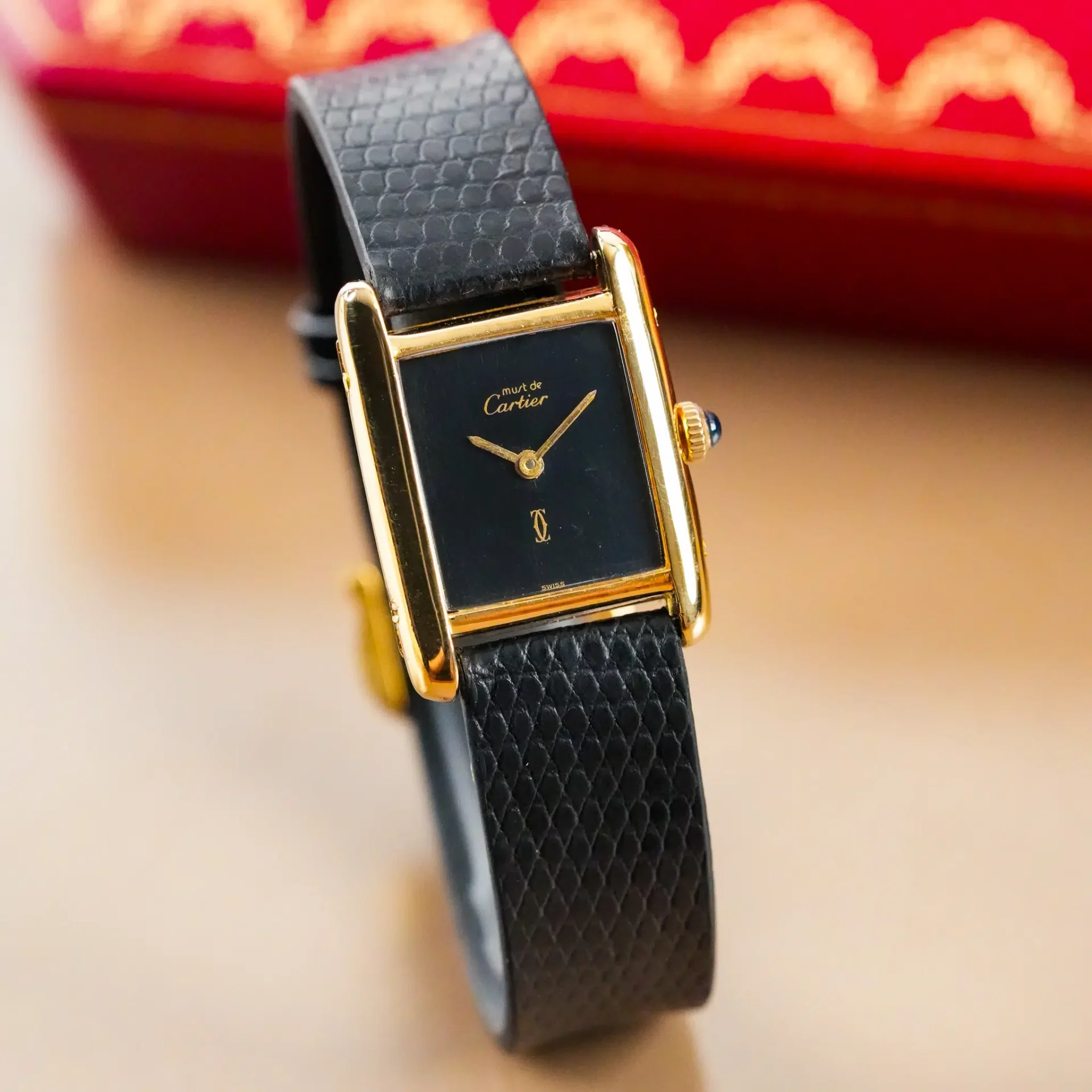 Cartier Tank Vermeil Vintage - Görsel 2