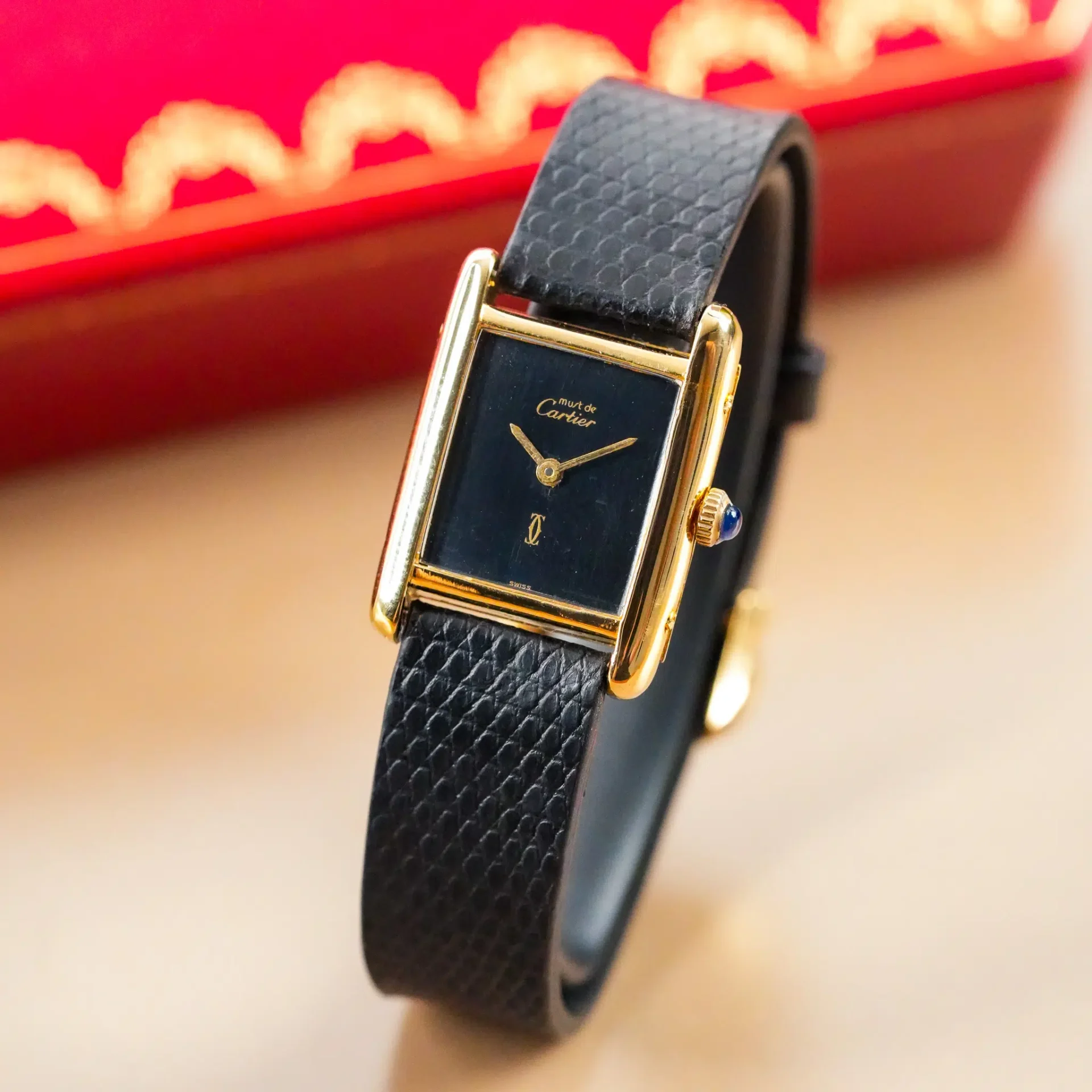 Cartier Tank Vermeil Vintage - Görsel 3