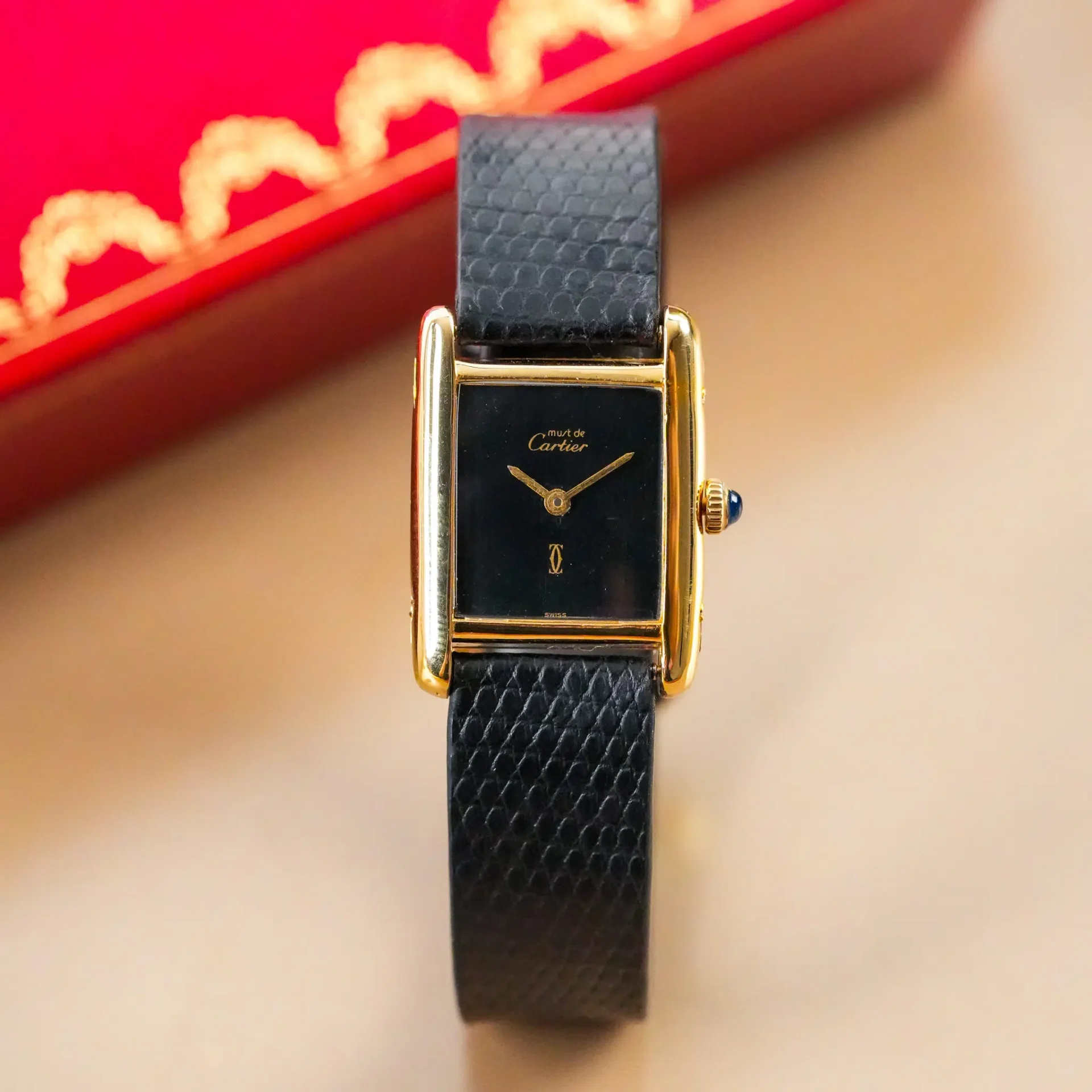 Cartier Tank Vermeil Vintage - Görsel 4