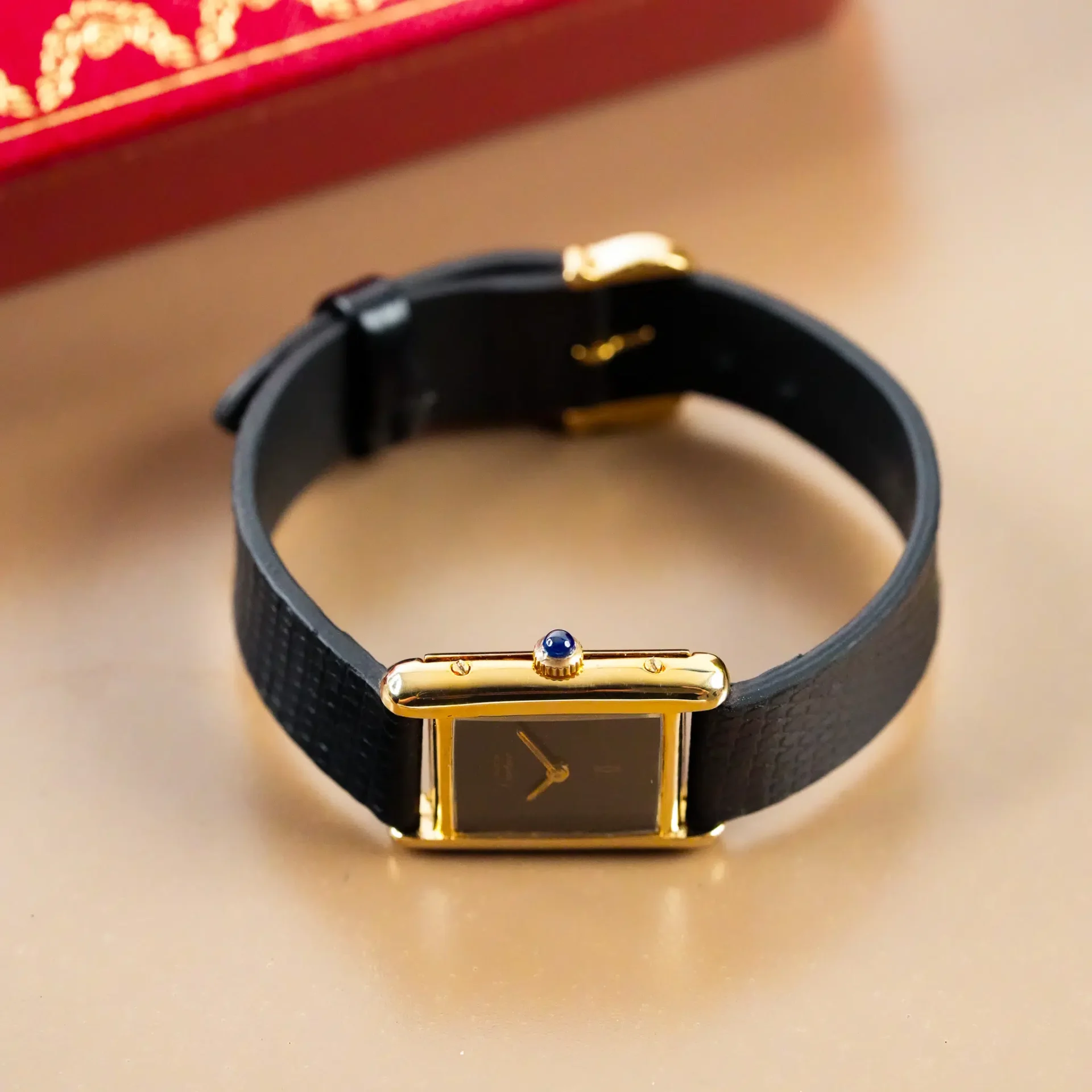 Cartier Tank Vermeil Vintage - Görsel 6