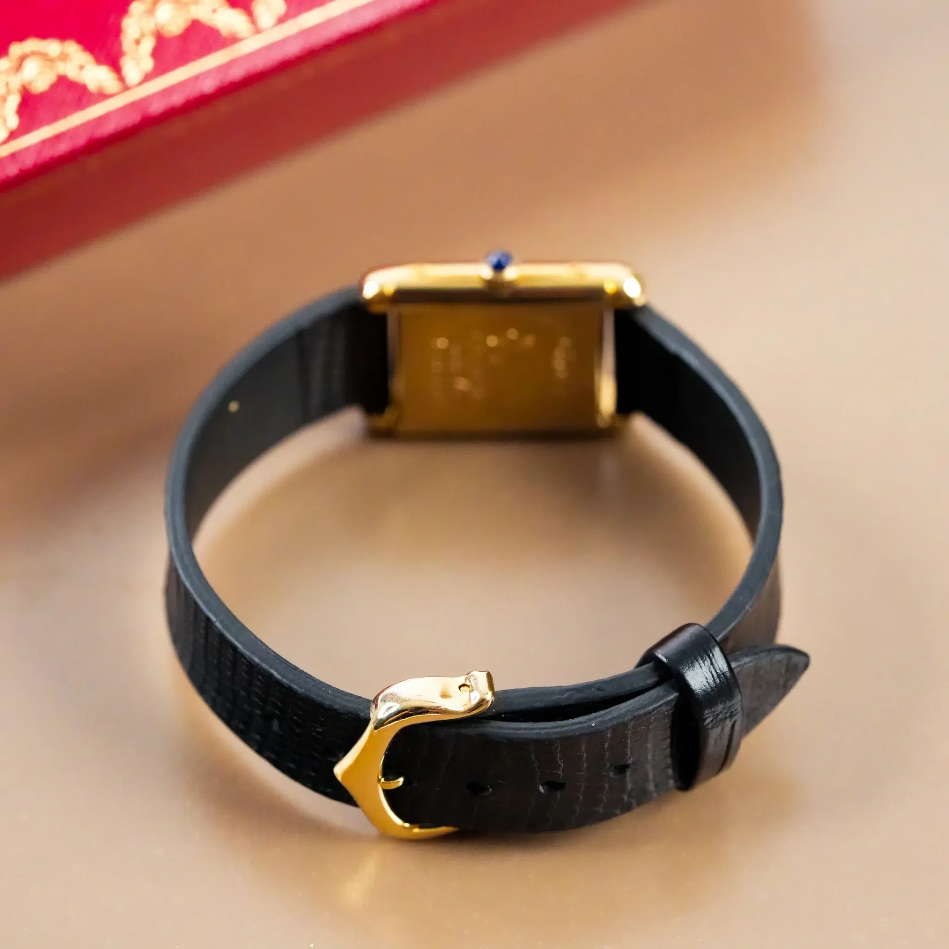 Cartier Tank Vermeil Vintage - Görsel 9