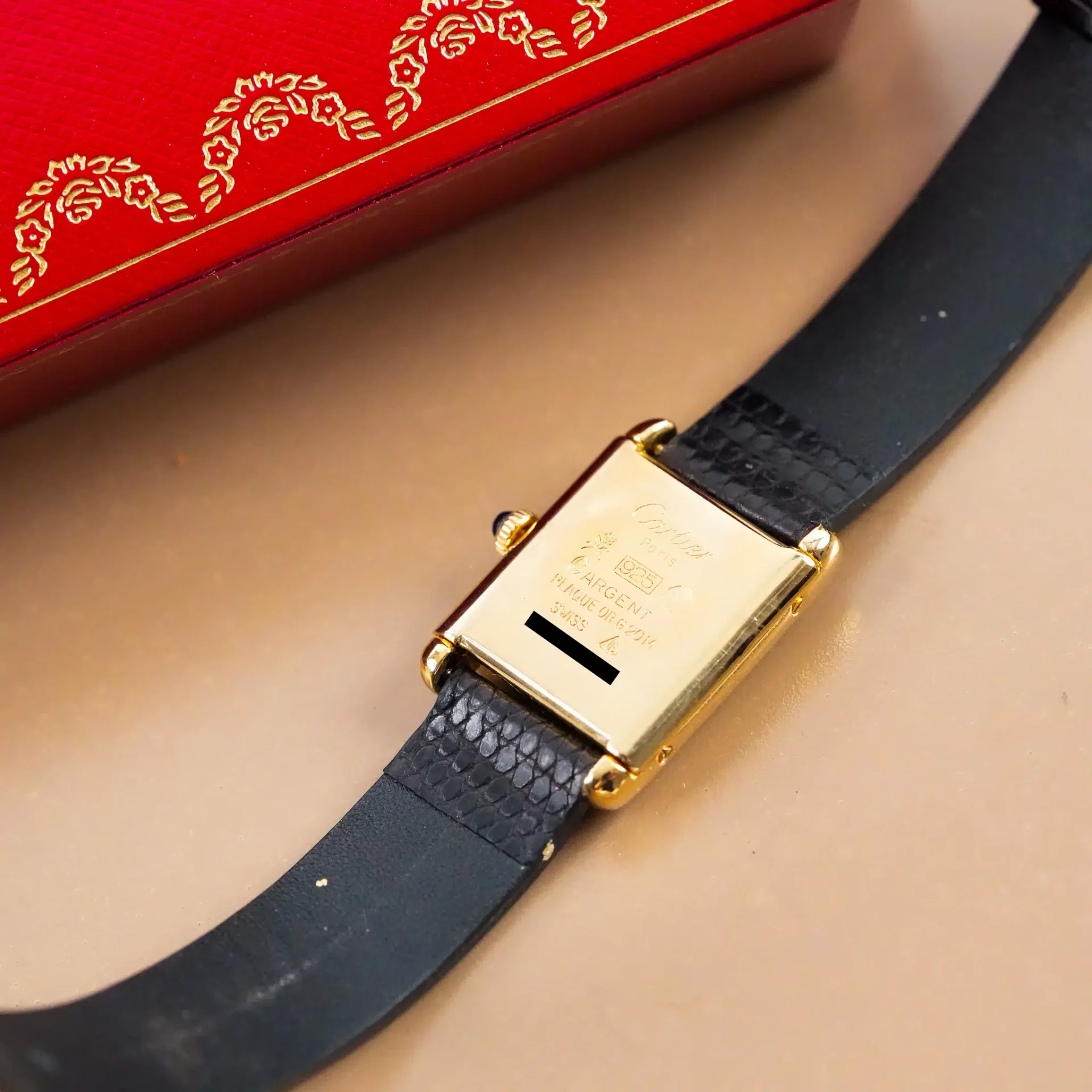 Cartier Tank Vermeil Vintage - Görsel 11