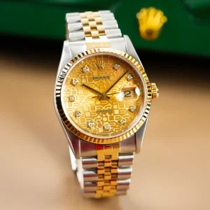 Rolex Datejust Computer Diamond Dial Two Tone 16233
