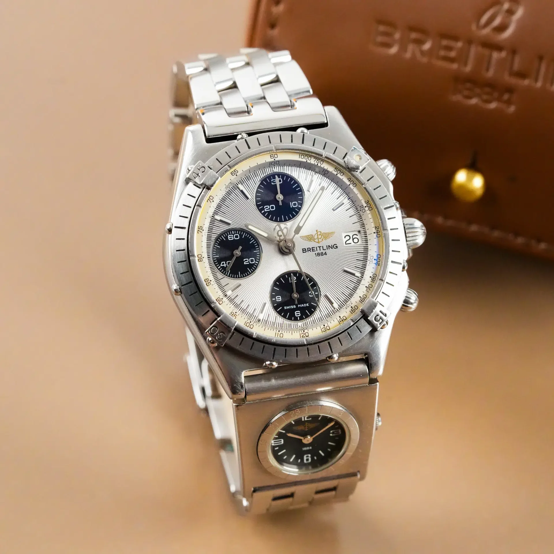Breitling Chronomat Chronograph Tachymeter Date Engine Turn Bezel 81950/81500