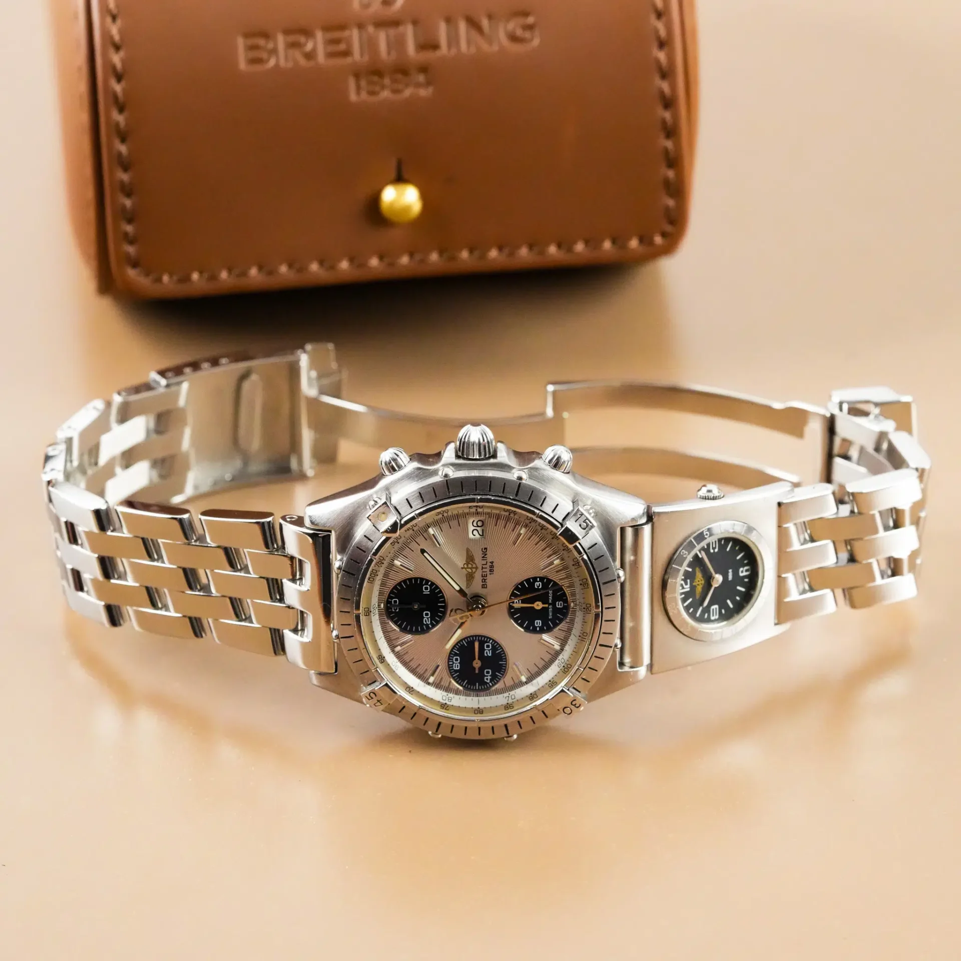 Breitling Chronomat Chronograph Tachymeter Date Engine Turn Bezel 81950/81500 - Görsel 10