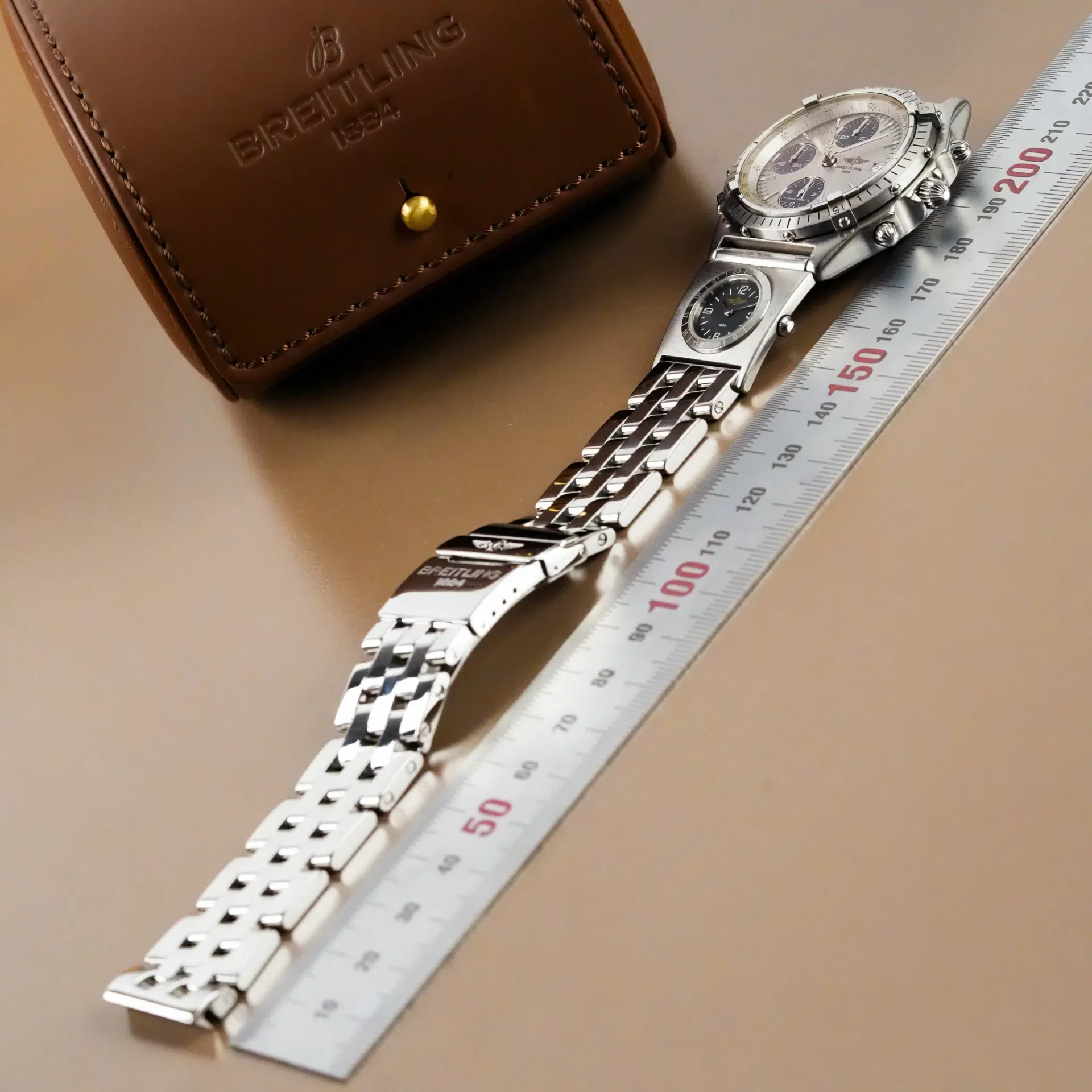 Breitling Chronomat Chronograph Tachymeter Date Engine Turn Bezel 81950/81500 - Görsel 11