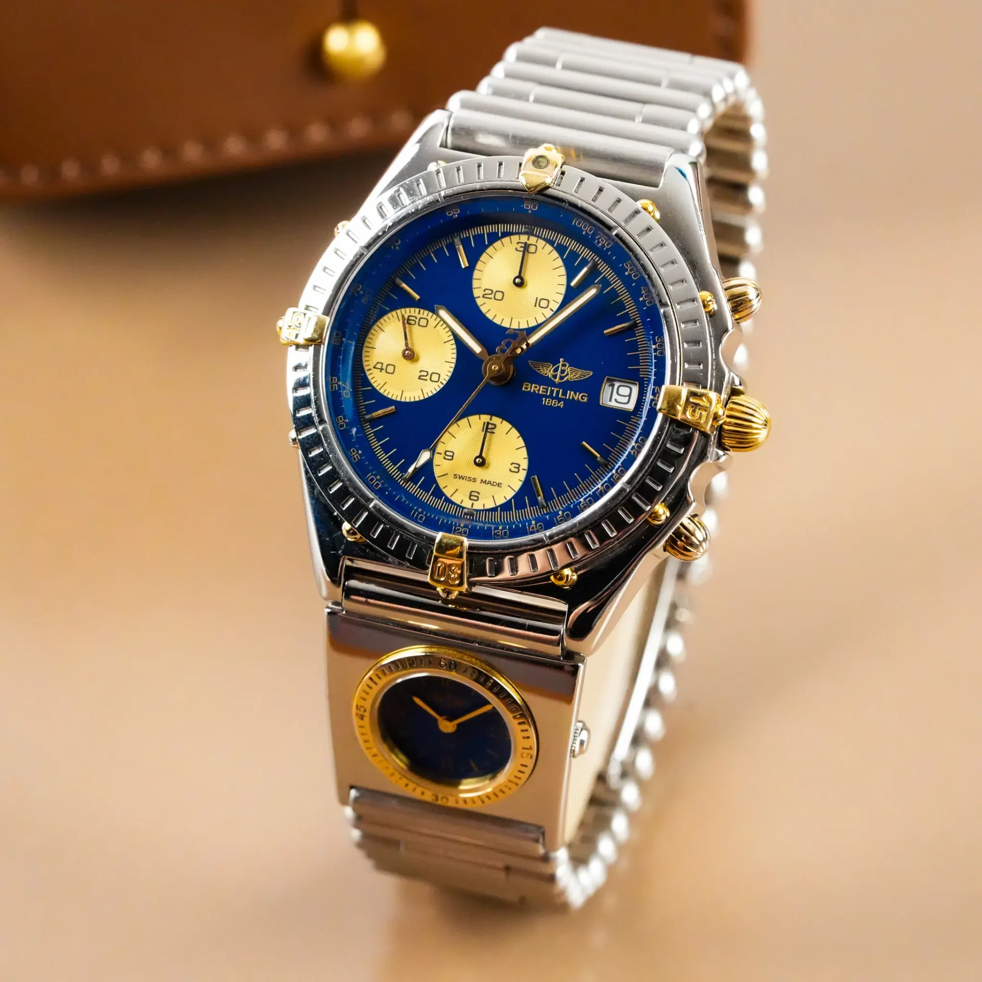 Breitling Chronomat Dual Time Two Tone Blue Dial B13050 - Görsel 2