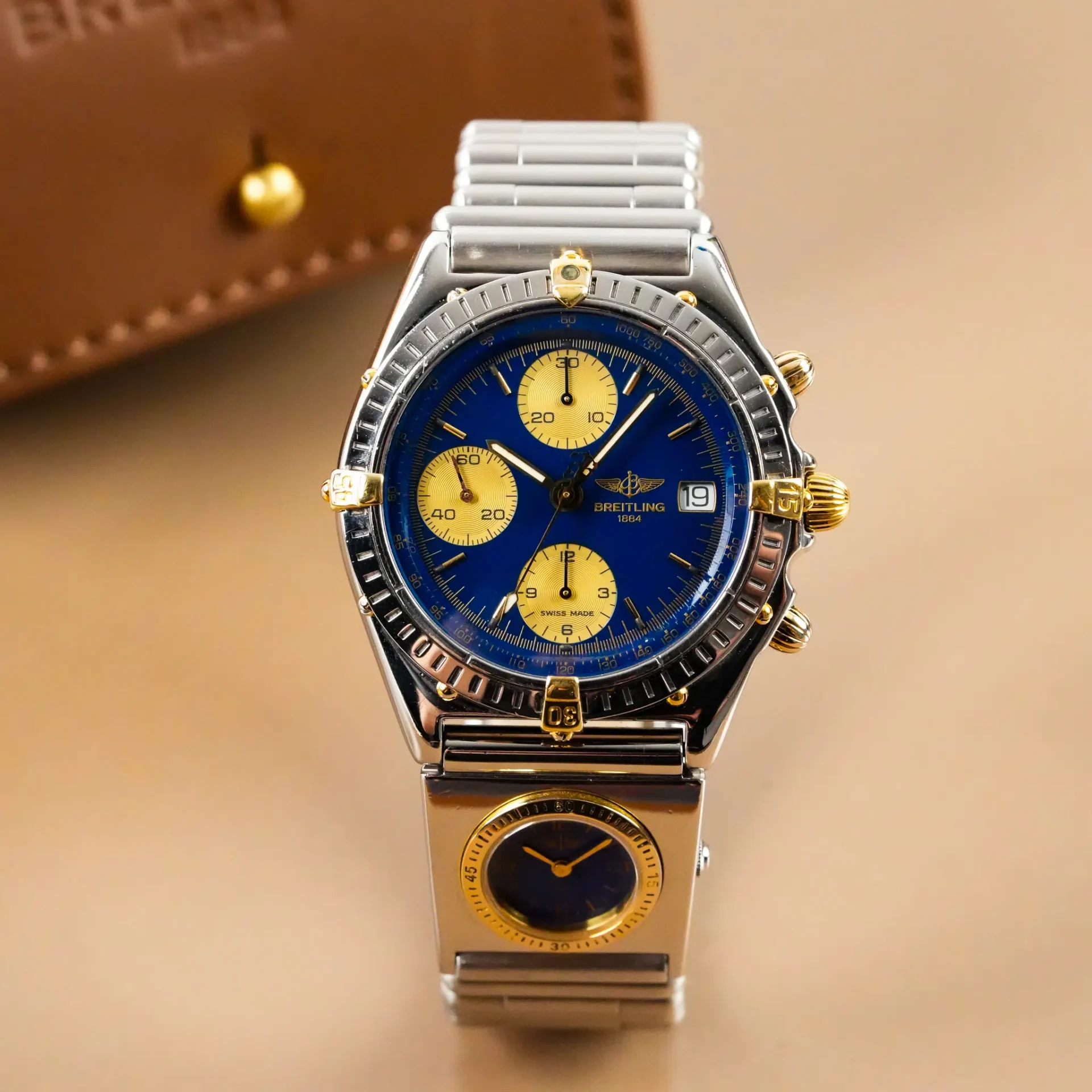 Breitling Chronomat Dual Time Two Tone Blue Dial B13050 - Görsel 3
