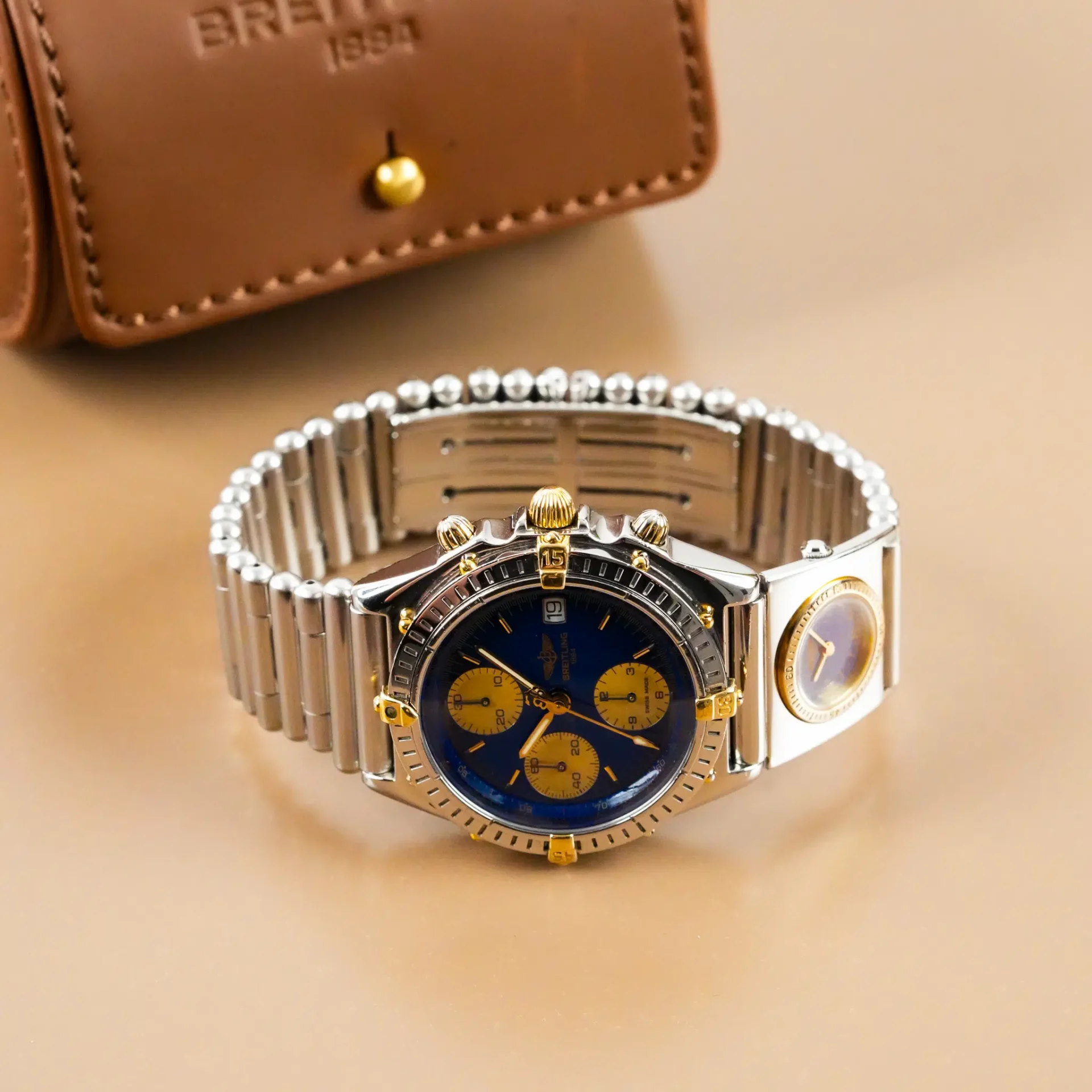 Breitling Chronomat Dual Time Two Tone Blue Dial B13050 - Görsel 5