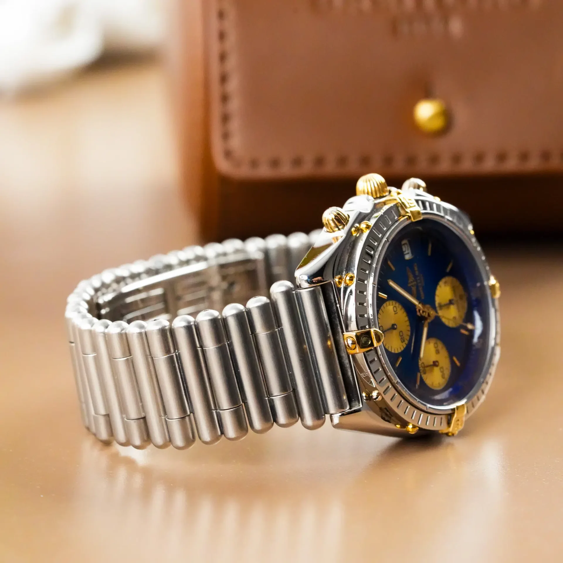 Breitling Chronomat Dual Time Two Tone Blue Dial B13050 - Görsel 7