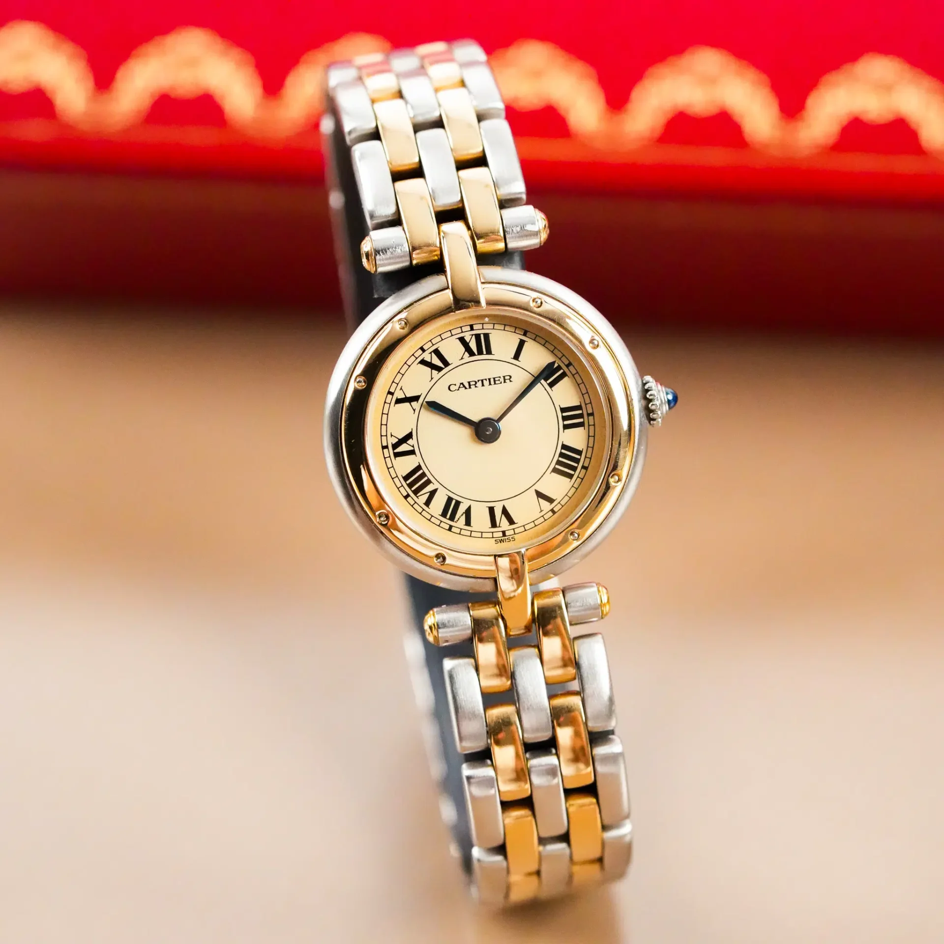 Cartier Santos Panthere Vendome Cartier Panthère Two Tone 18k Gold 166920 - Görsel 2