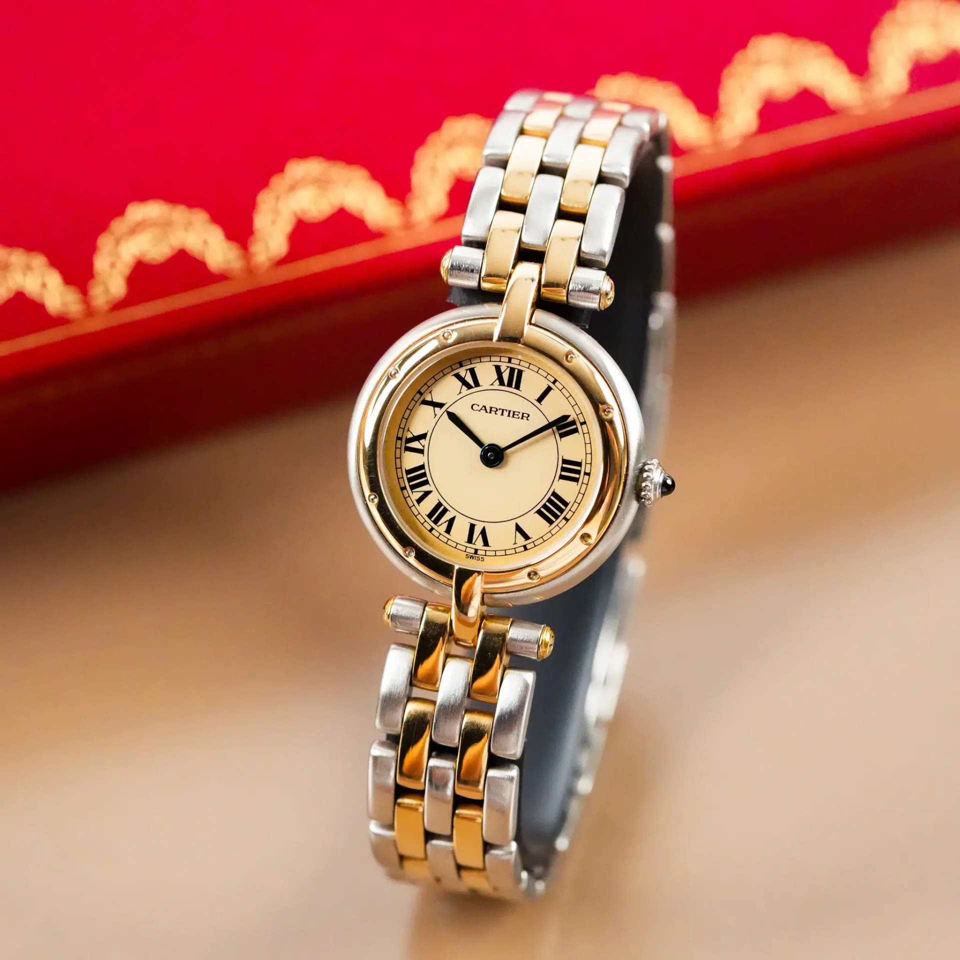 Cartier Santos Panthere Vendome Cartier Panthère Two Tone 18k Gold 166920 - Görsel 3