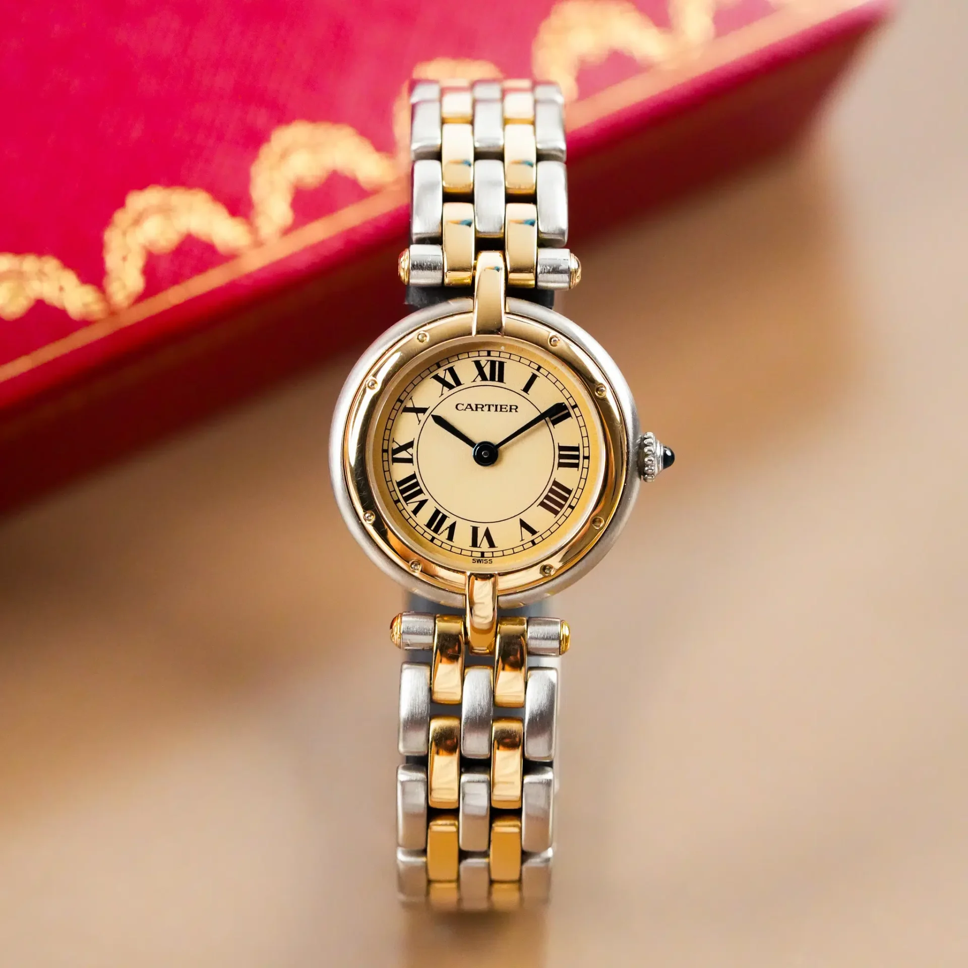 Cartier Santos Panthere Vendome Cartier Panthère Two Tone 18k Gold 166920 - Görsel 4