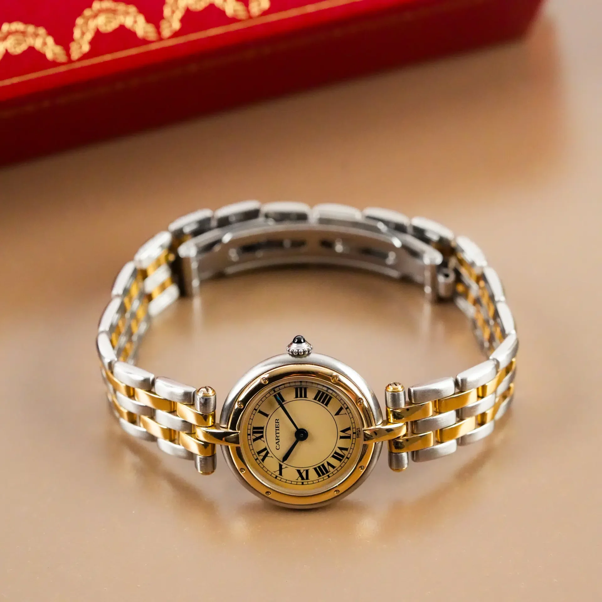 Cartier Santos Panthere Vendome Cartier Panthère Two Tone 18k Gold 166920 - Görsel 6