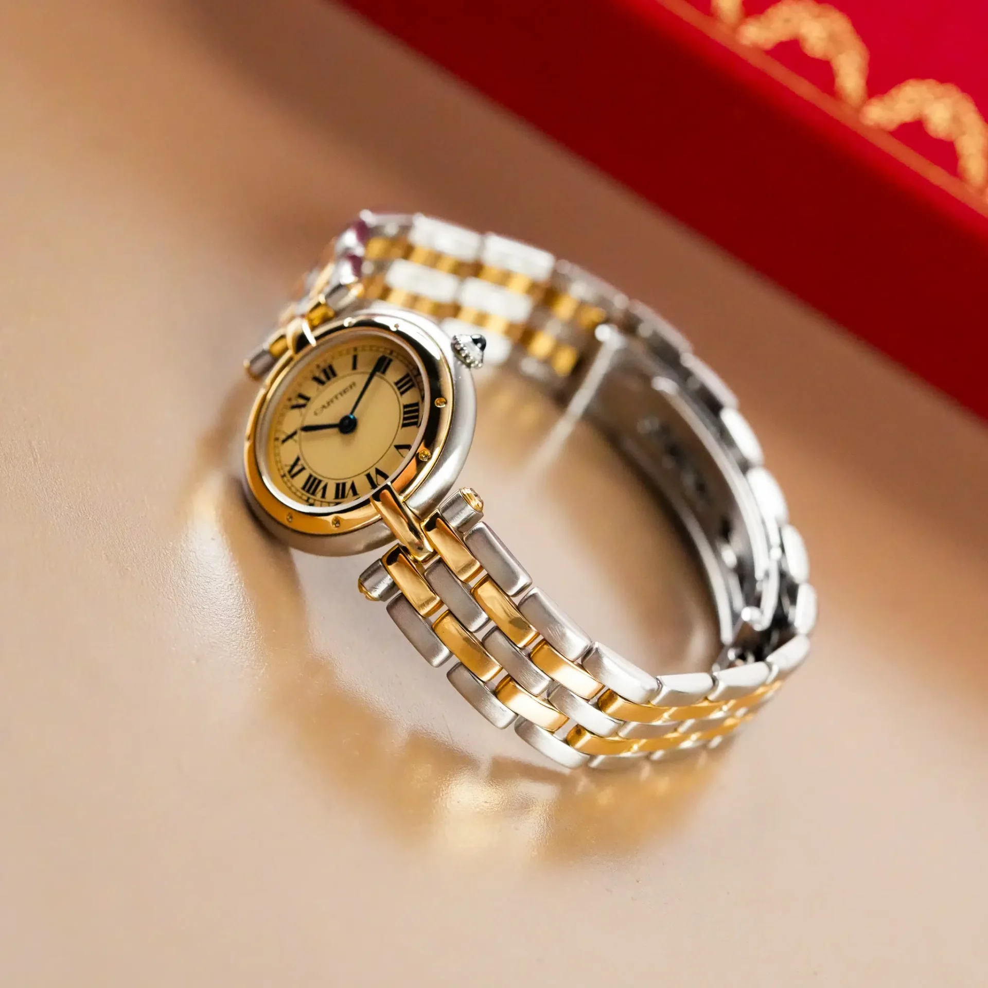 Cartier Santos Panthere Vendome Cartier Panthère Two Tone 18k Gold 166920 - Görsel 7