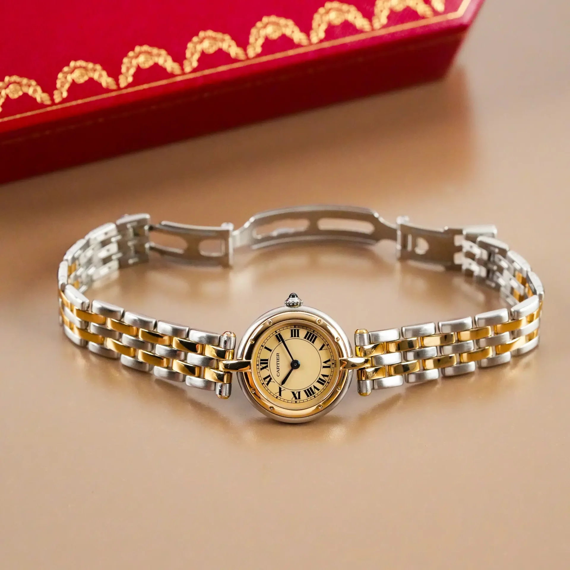 Cartier Santos Panthere Vendome Cartier Panthère Two Tone 18k Gold 166920 - Görsel 11