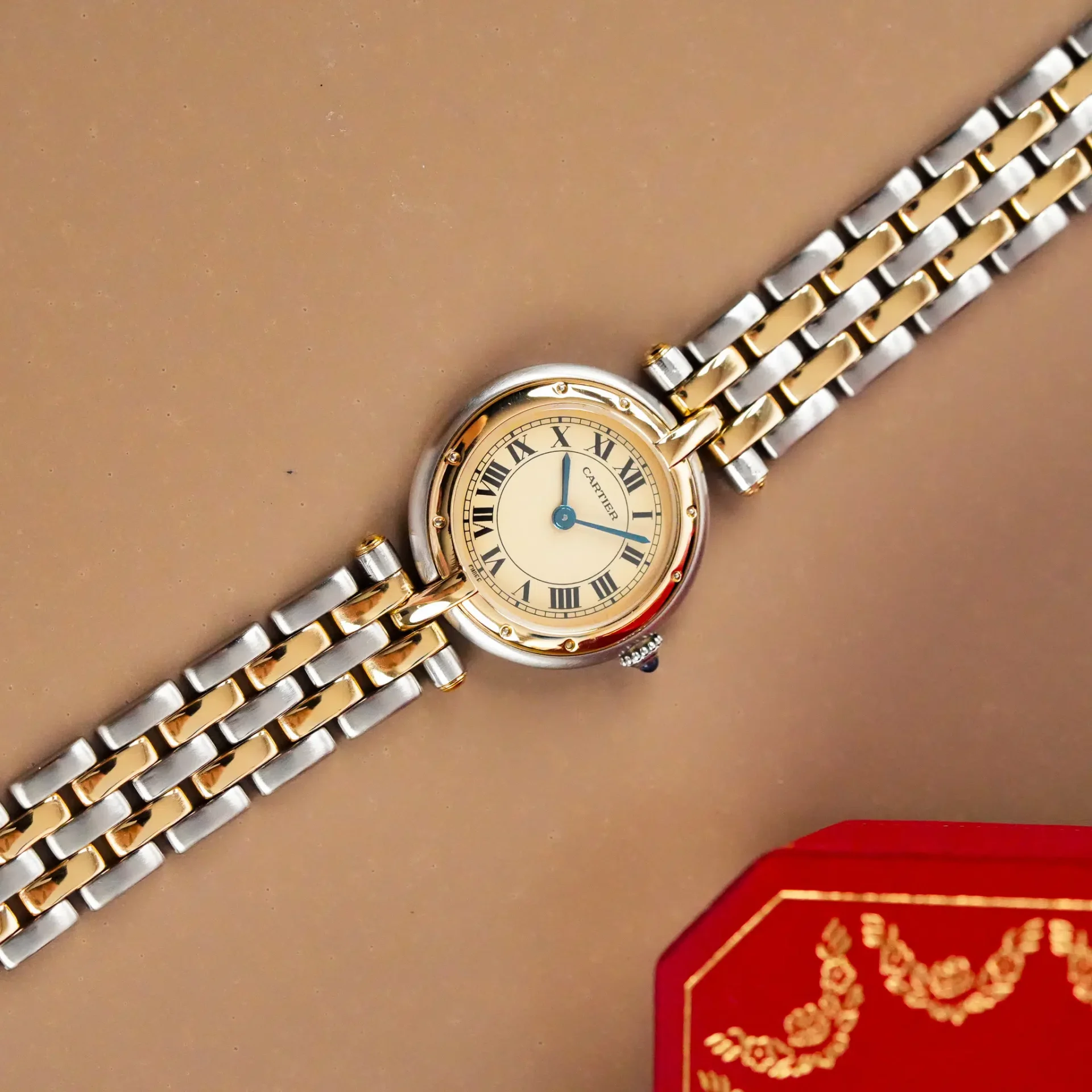 Cartier Santos Panthere Vendome Cartier Panthère Two Tone 18k Gold 166920 - Görsel 12