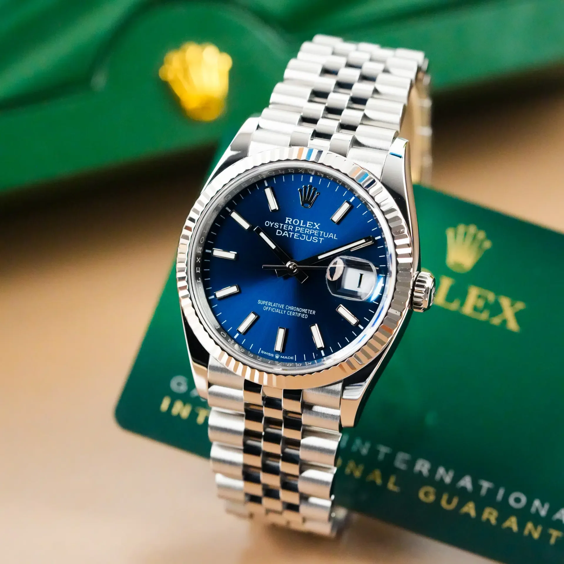 Rolex Datejust Blue Dial Fluted Bezel Jubilee 126234 - Görsel 2