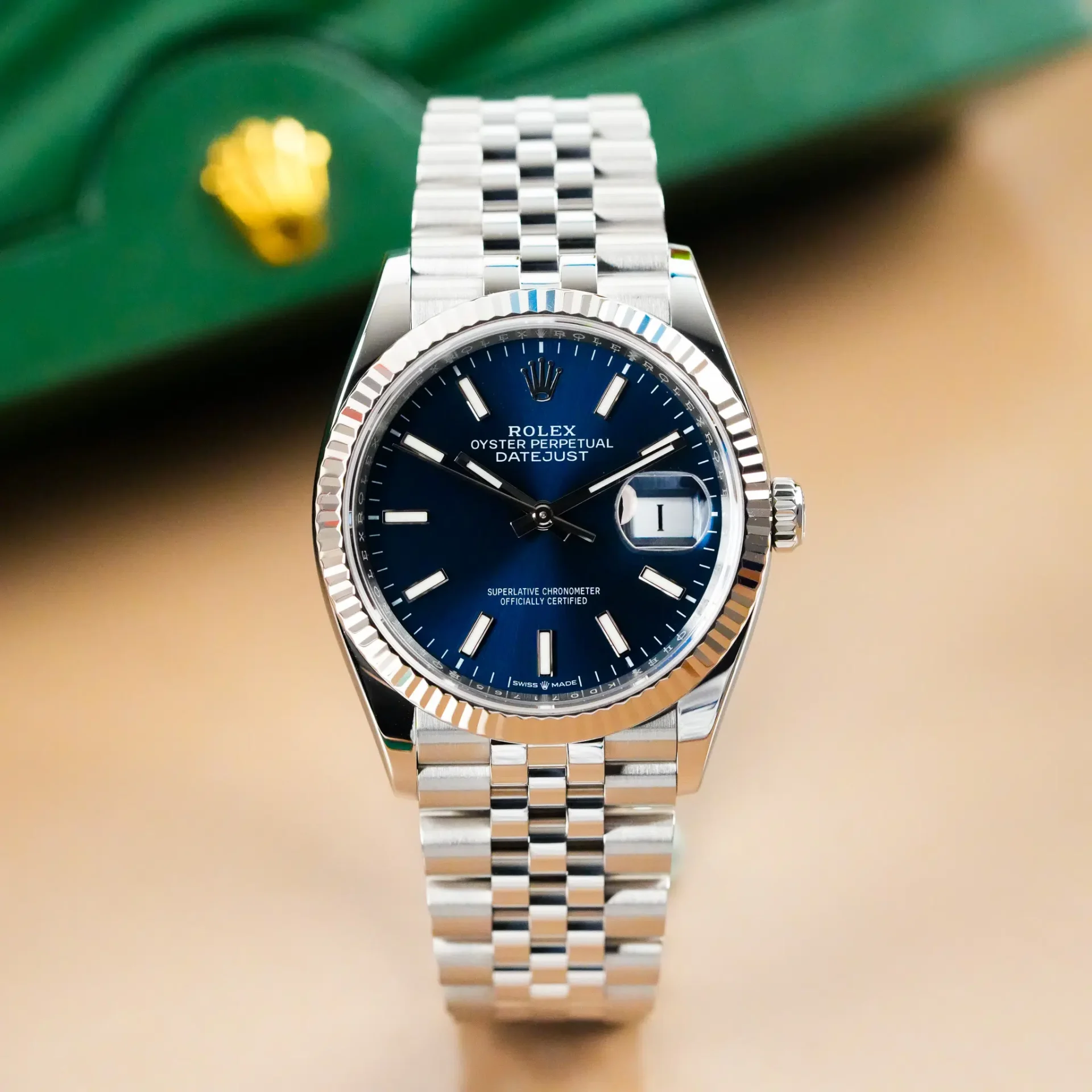 Rolex Datejust Blue Dial Fluted Bezel Jubilee 126234 - Görsel 3