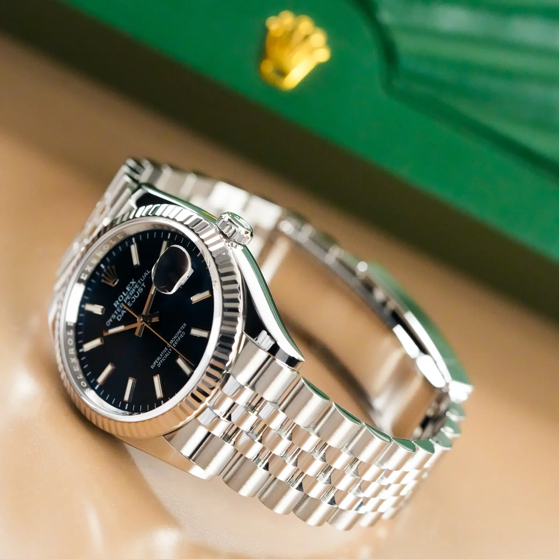 Rolex Datejust Blue Dial Fluted Bezel Jubilee 126234 - Görsel 6