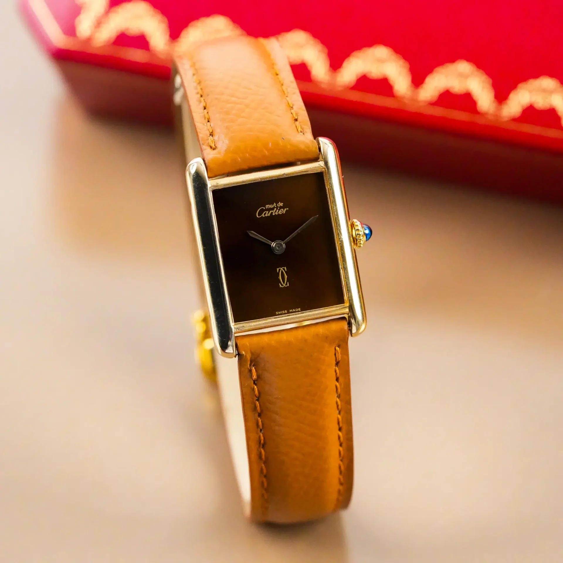 Cartier Must de Cartier Brown Vermeil Tortoiseshell Dial 041180 - Görsel 2