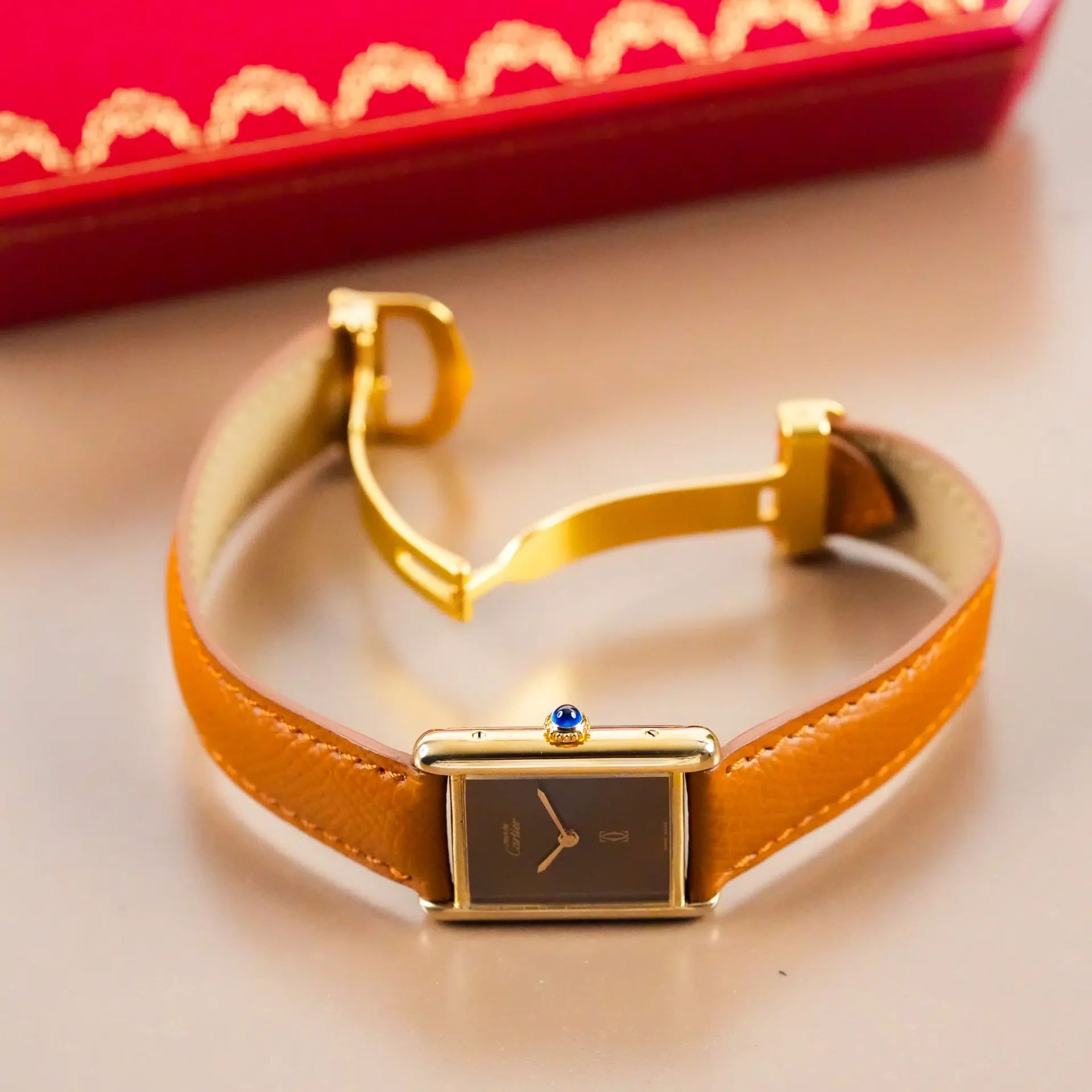 Cartier Must de Cartier Brown Vermeil Tortoiseshell Dial 041180 - Görsel 6