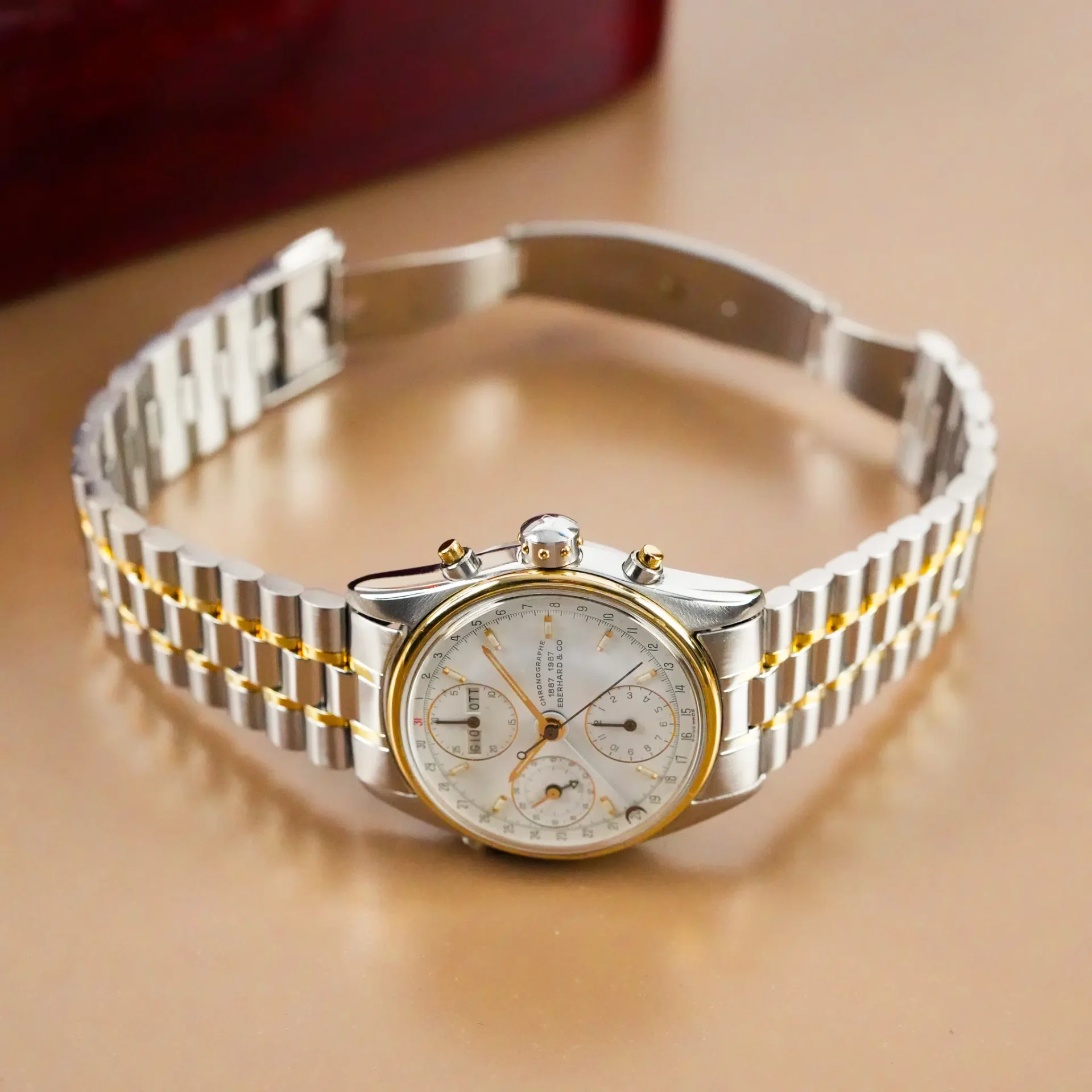 Eberhard & Co. Navy Master Triple Calendar Chronograph 32012 32021/10 32010 - Görsel 8