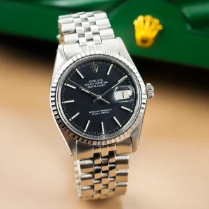 Rolex Datejust 36 Jubilee Fluted Bezel Stick&Black Dial 1603
