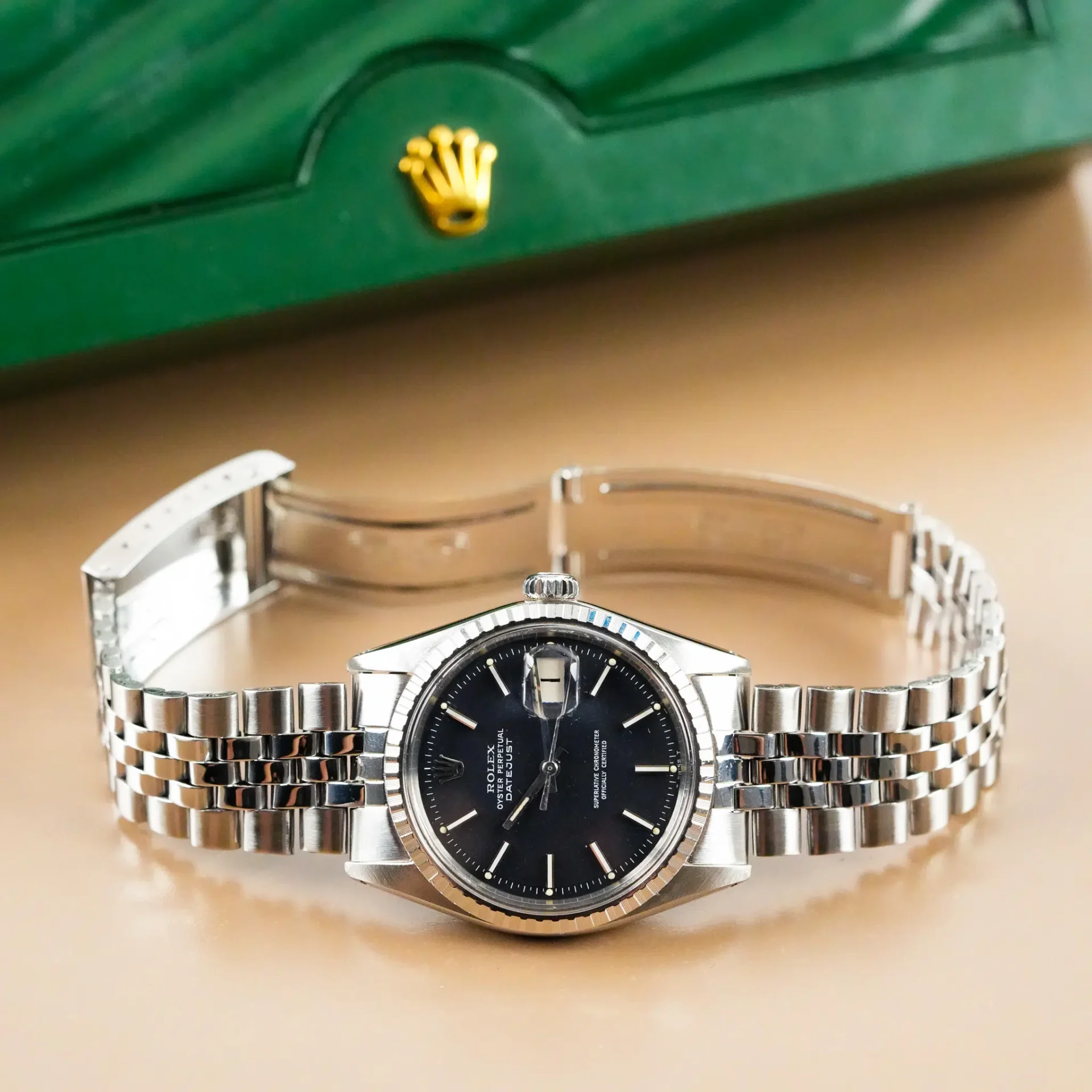 Rolex Datejust 36 Jubilee Fluted Bezel Stick&Black Dial 1603 - Görsel 10