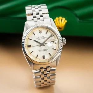 Rolex Datejust 36 Fluted Bezel Linen Dial 1601