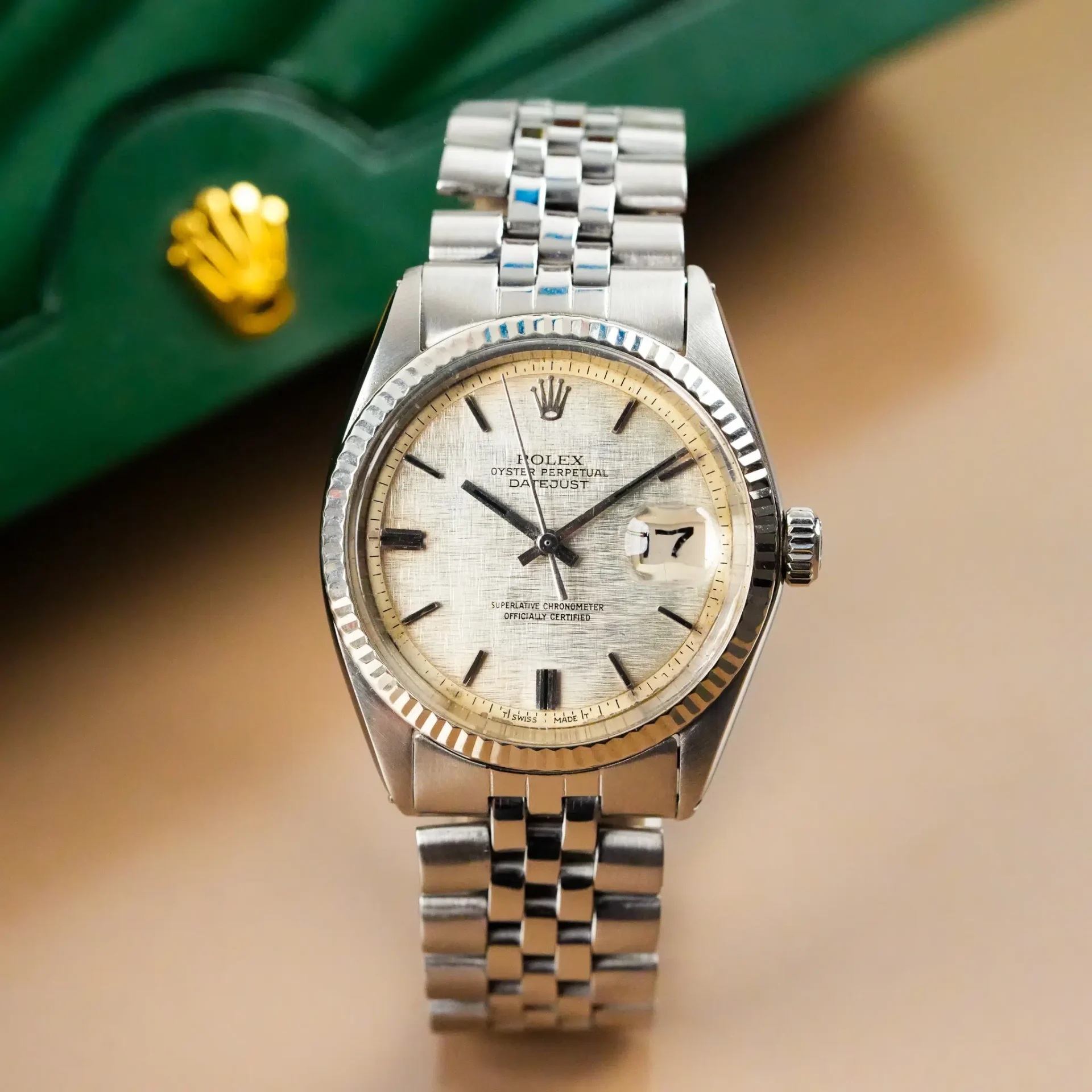 Rolex Datejust 36 Fluted Bezel Linen Dial 1601 - Görsel 2