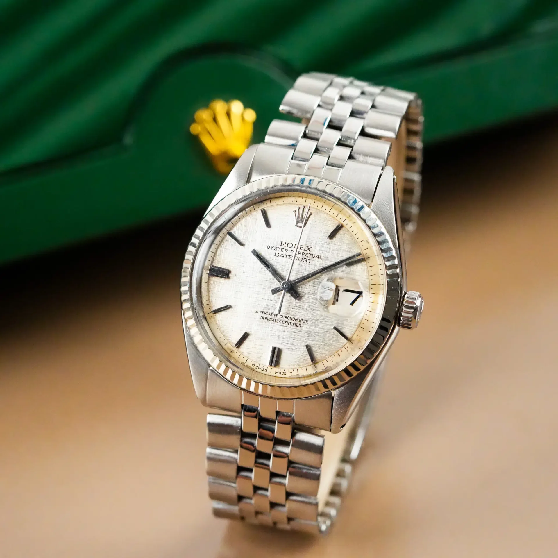 Rolex Datejust 36 Fluted Bezel Linen Dial 1601 - Görsel 3