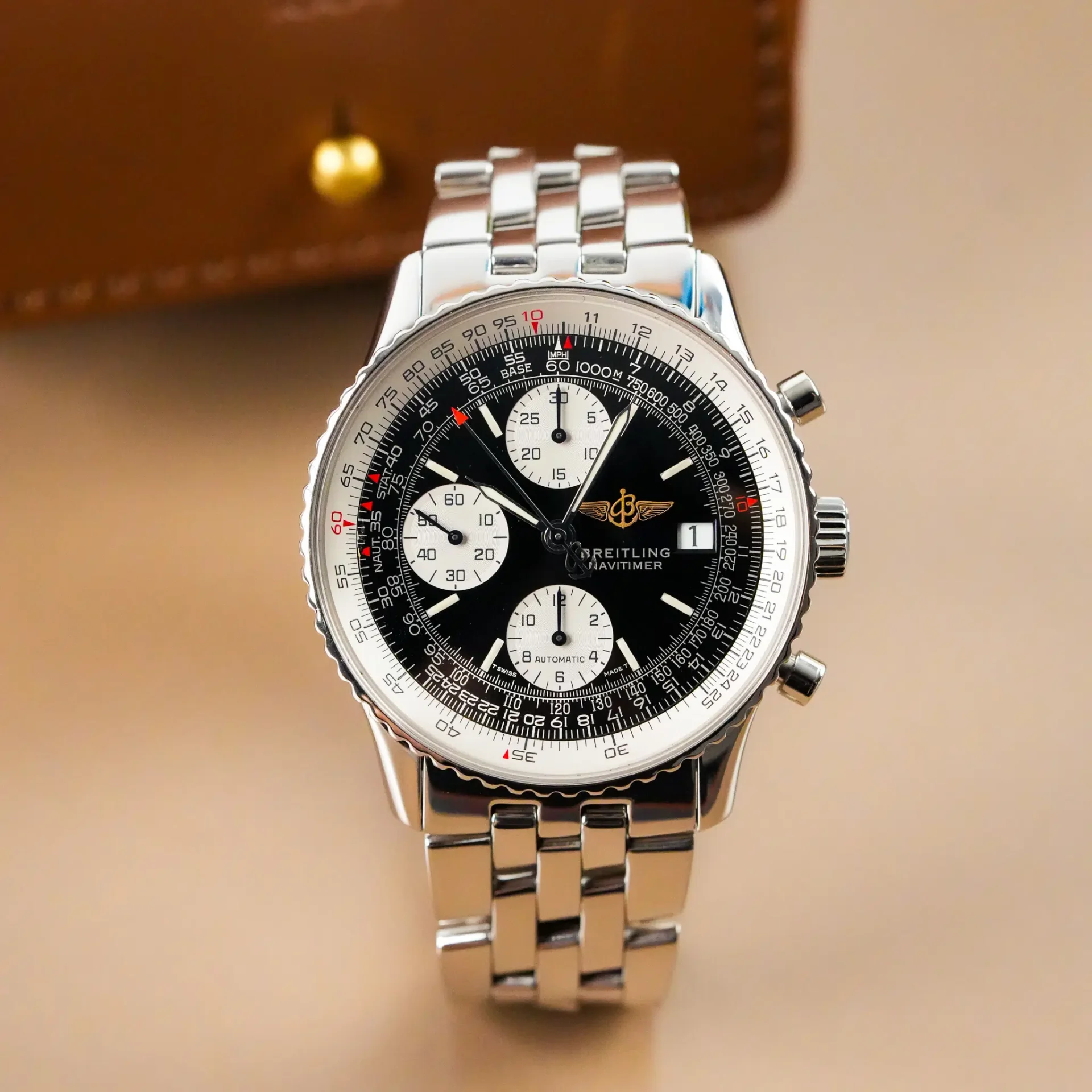 Breitling Old Navitimer Black Stick Dial A13022 - Görsel 2