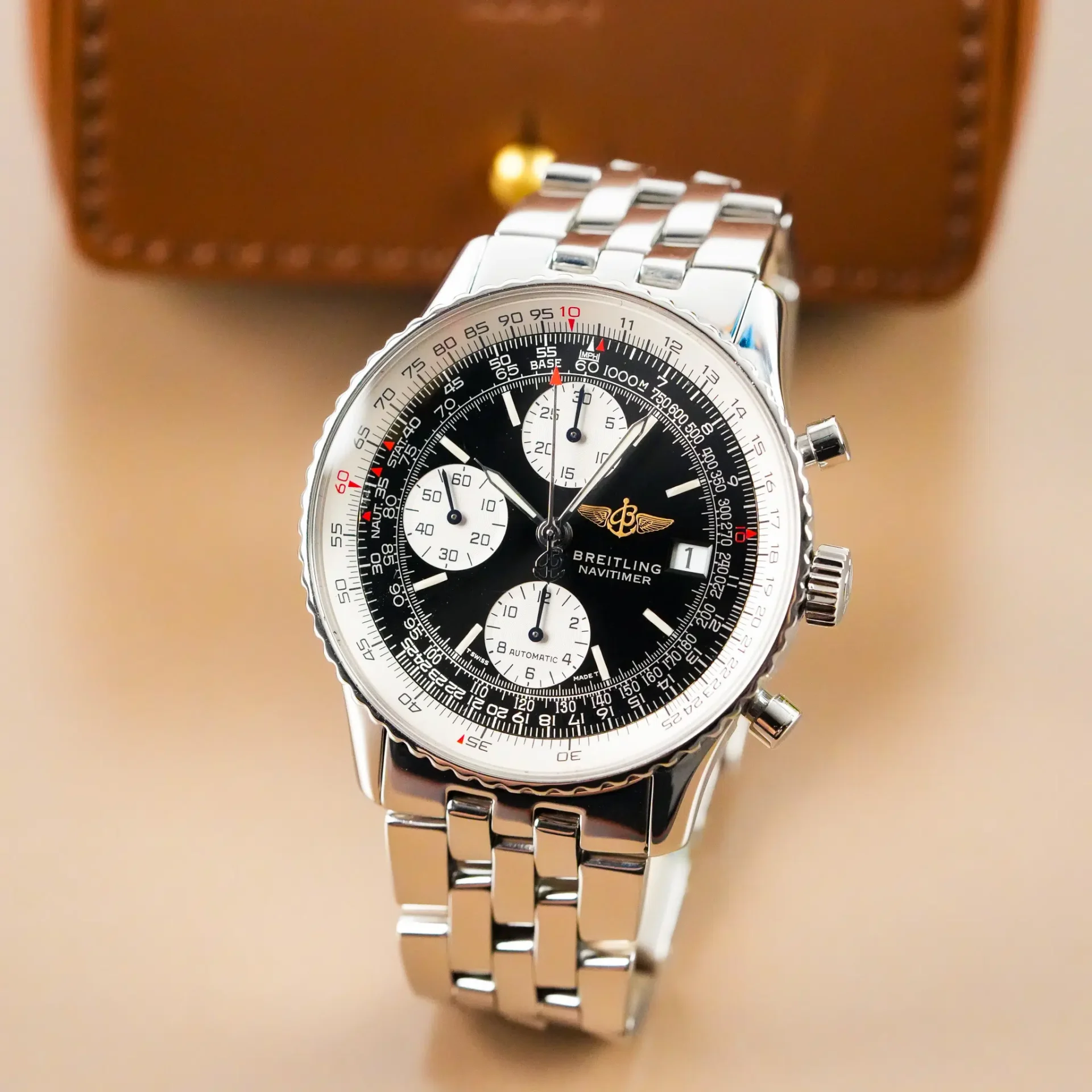 Breitling Old Navitimer Black Stick Dial A13022 - Görsel 3