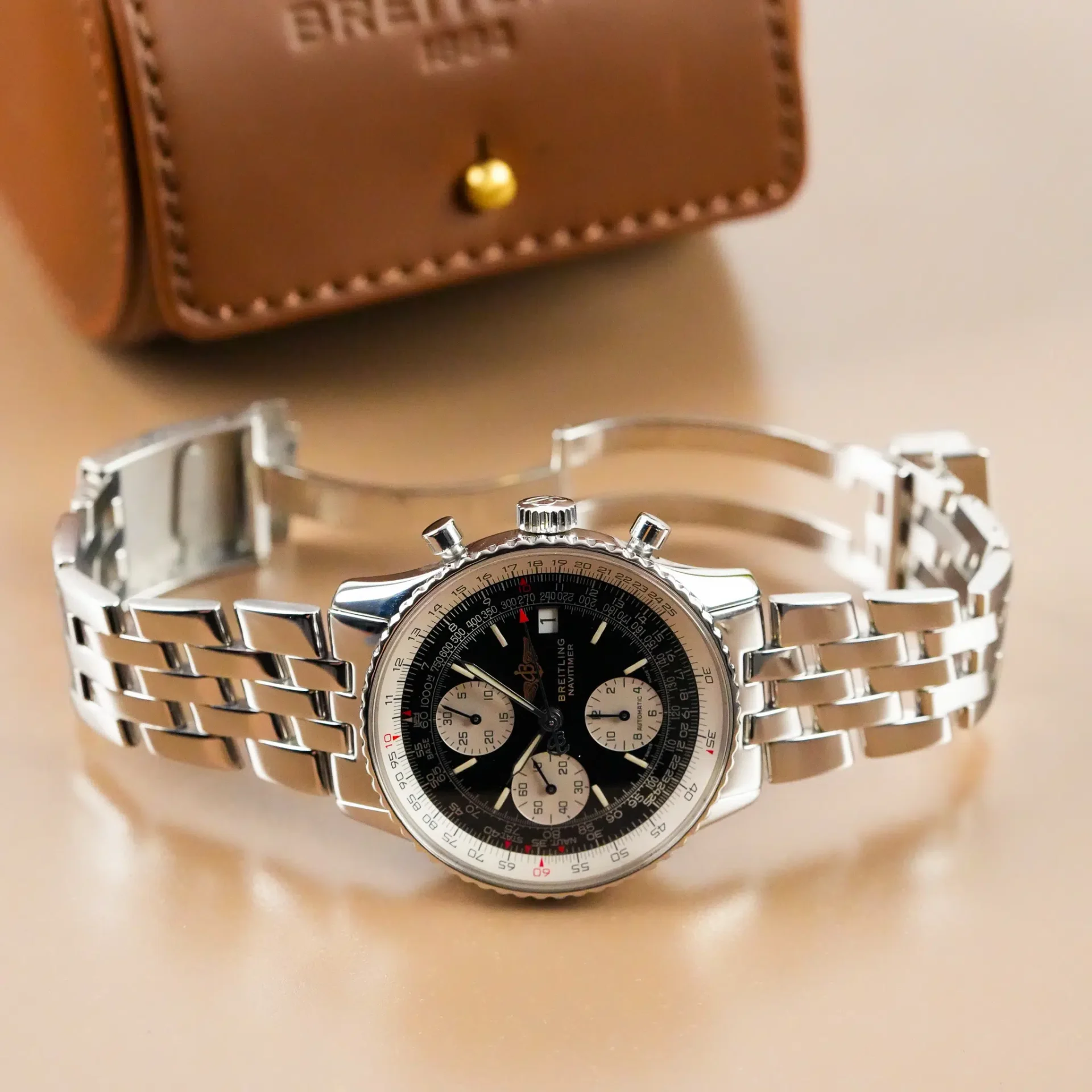 Breitling Old Navitimer Black Stick Dial A13022 - Görsel 10
