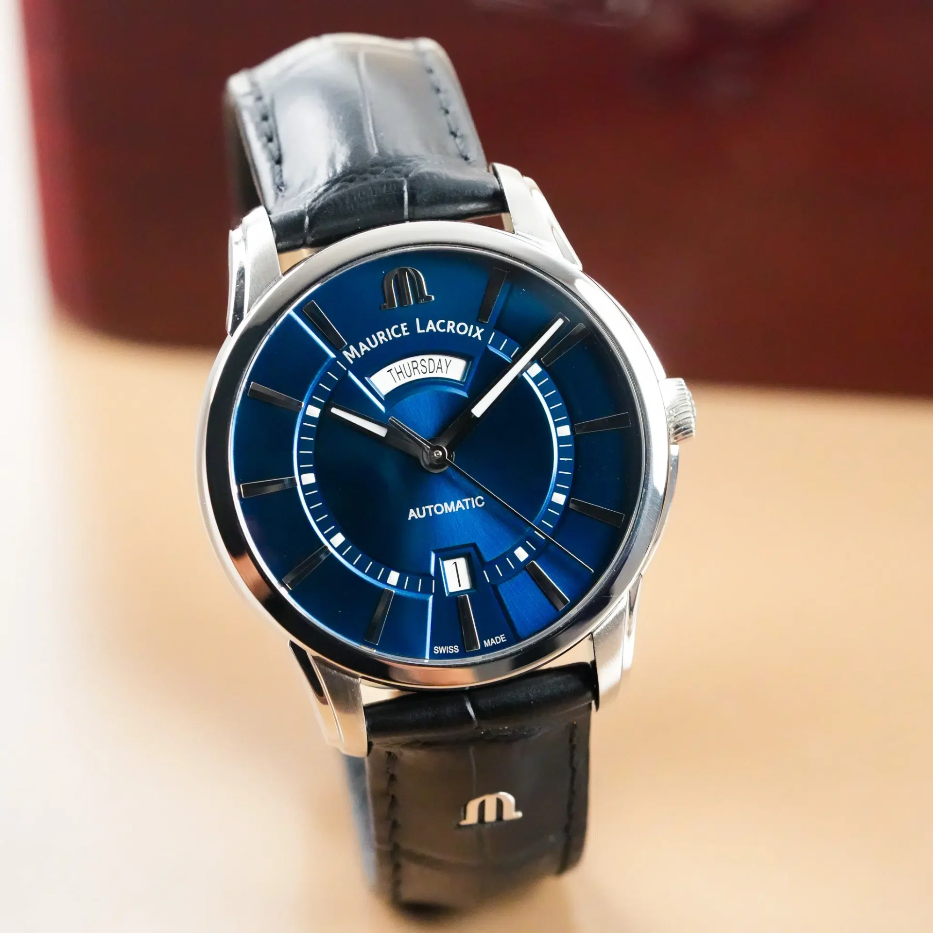 Maurice Lacroix Pontos Day Date Blue Dial PT 6358
